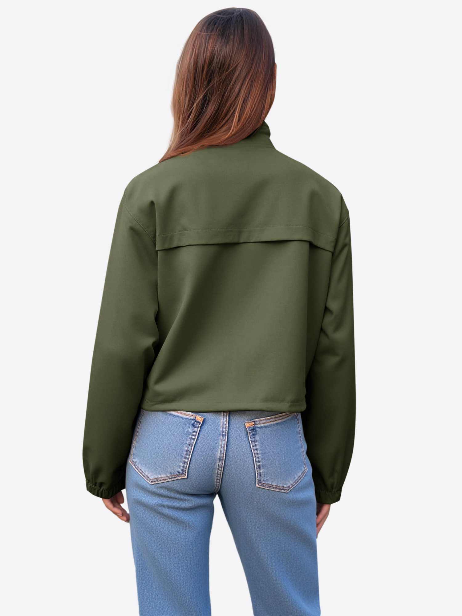 Imily Bela Kurzjacke Damen Oversize Utility Jacke mit Reißverschluss (Packu günstig online kaufen