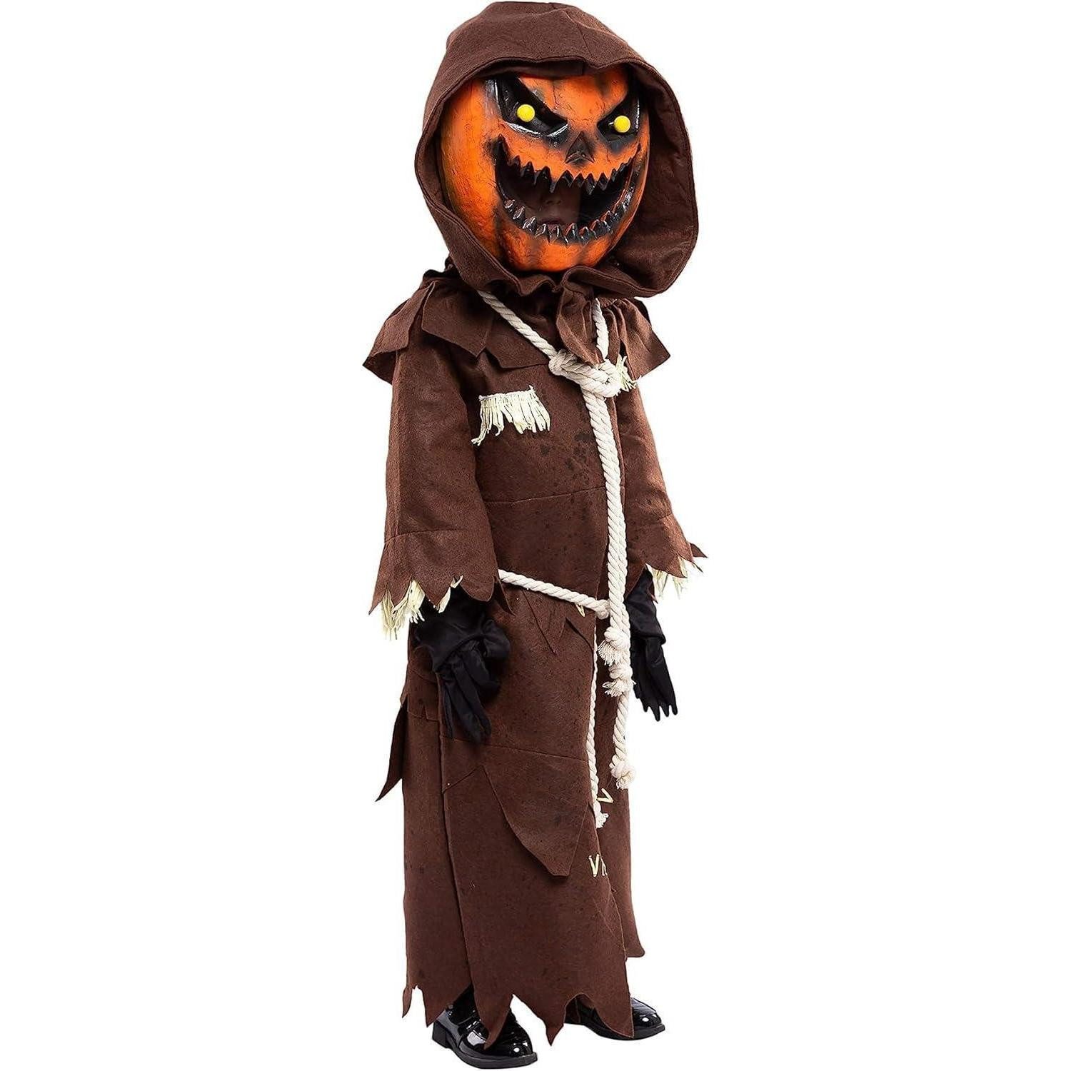 LuxusKollektion Monster-Kostüm Spooktacular Creations Gruseliges Vogelscheuche Kürbis Bobble Kopf