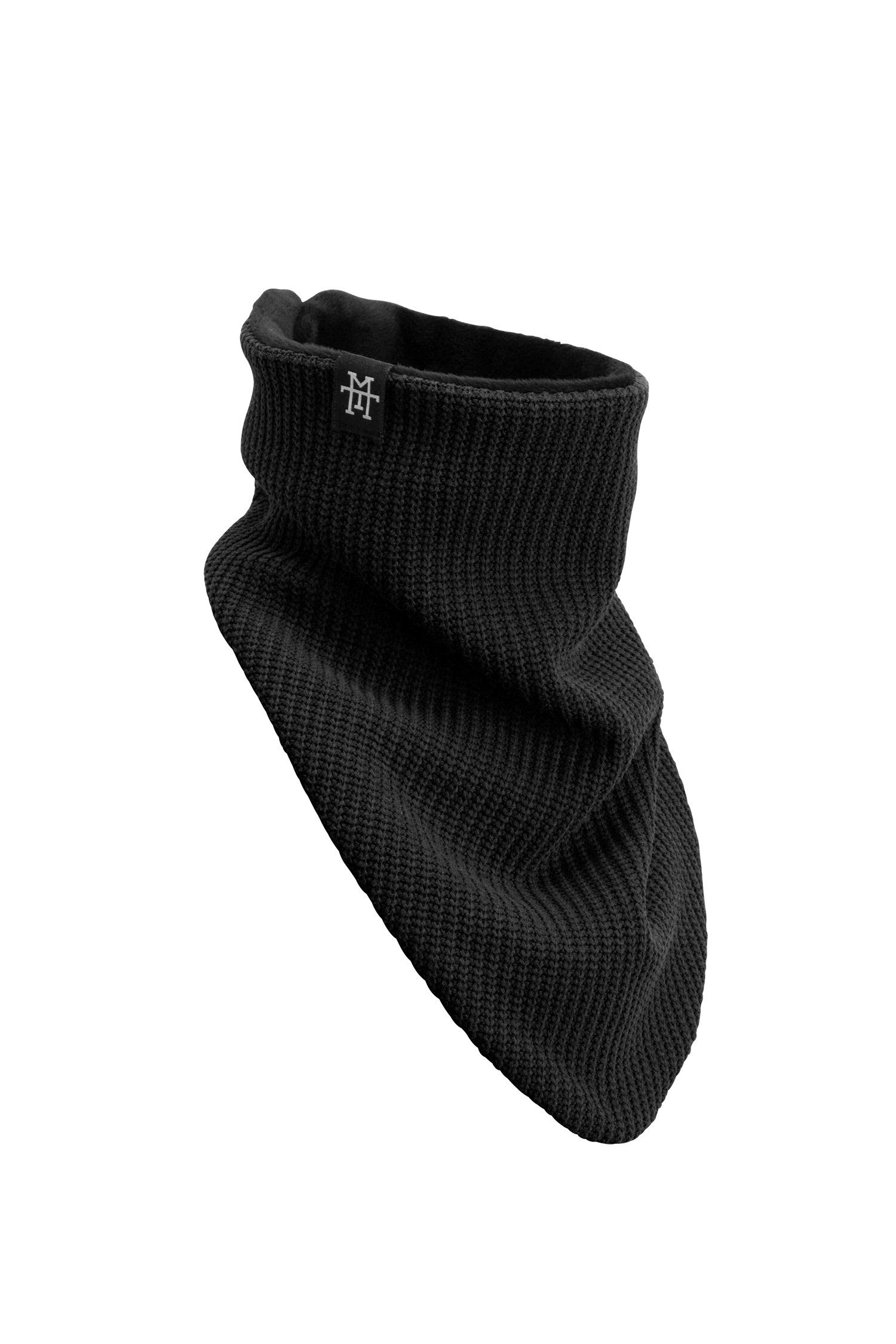 Manufaktur13 Strickschal Knit Windbreaker - Bandana, Halstücher in versch. Varianten, Multifunktionstuch, geeignet für Motorrad & Fahrrad Black Out