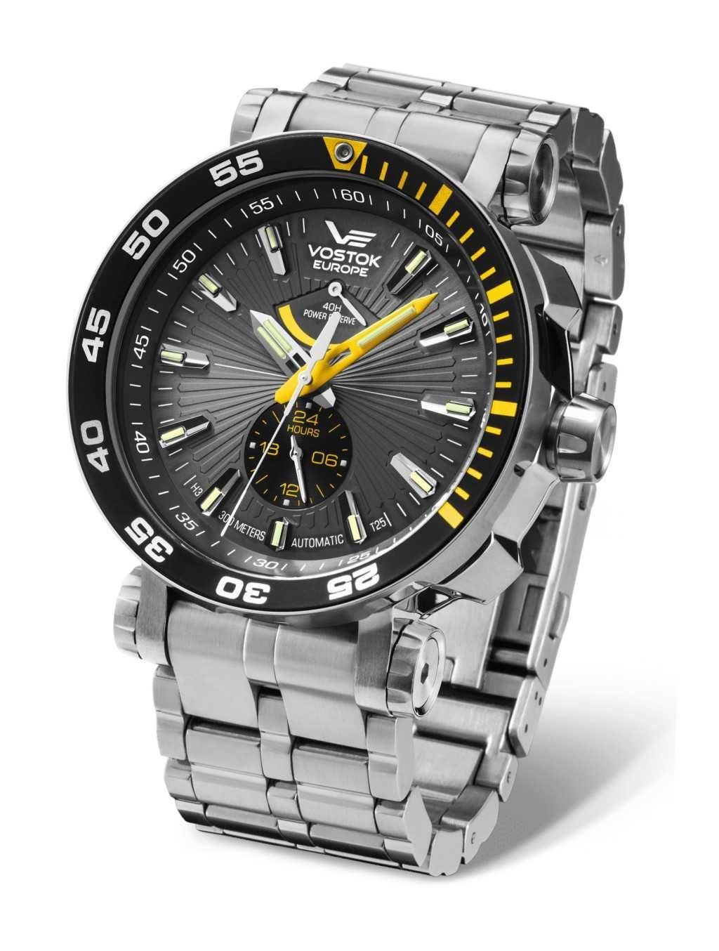 Vostok Europe Automatikuhr XXL Energia Rocket – 48 mm Herrenuhr mit Edelstahlarmband, 575A539B, 30 ATM