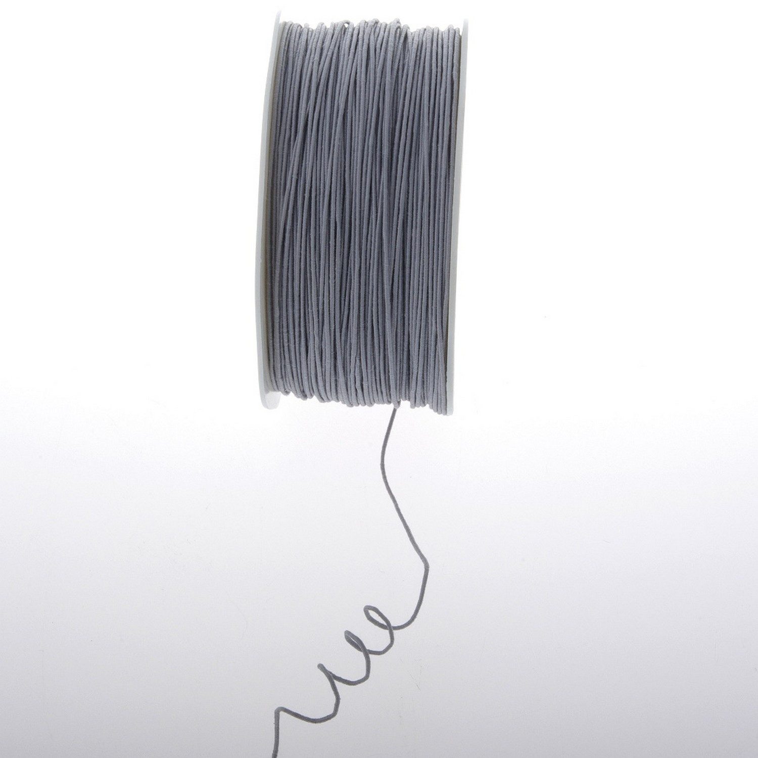Deko AS Basteldraht Drahtkordel grau – 1 mm breit – Rolle 100 Meter – 212169-100