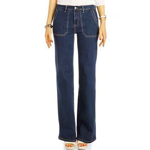 be styled Bootcut-Jeans Bootcut Jeans, medium waist Hosen straight Passform - Damen - j31k mit Stretch-Anteil, 5-Pocket-Style