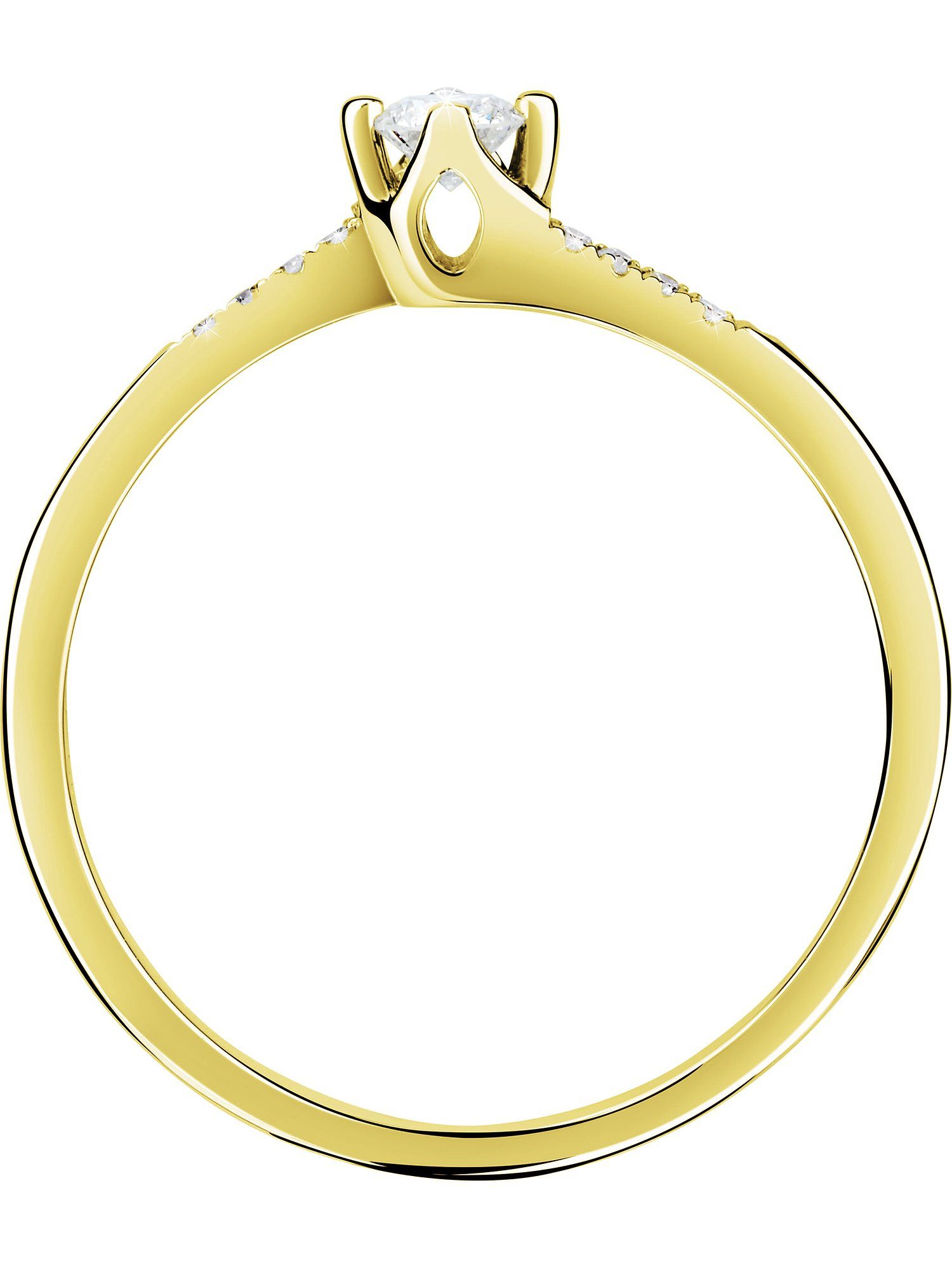 CHRIST Diamantring CHRIST Damen-Damenring 585er Gelbgold Diamant