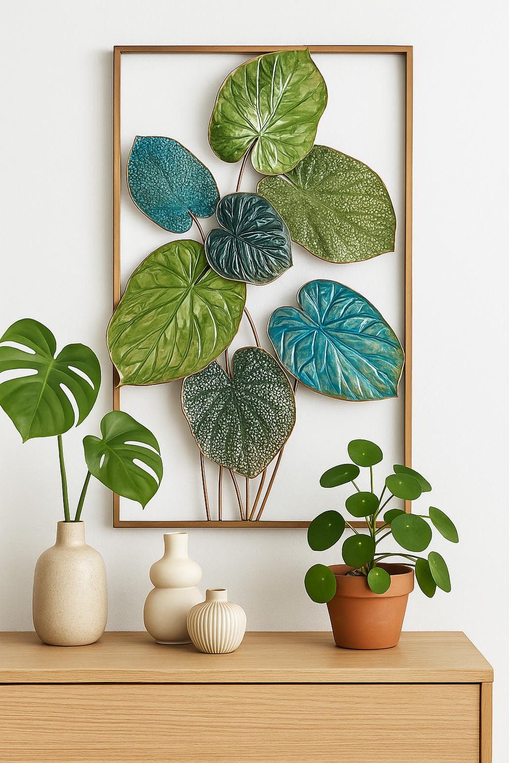 Kobolo Wandbild Wanddeko Metallbild - SILAS - Metall - grün gold günstig online kaufen