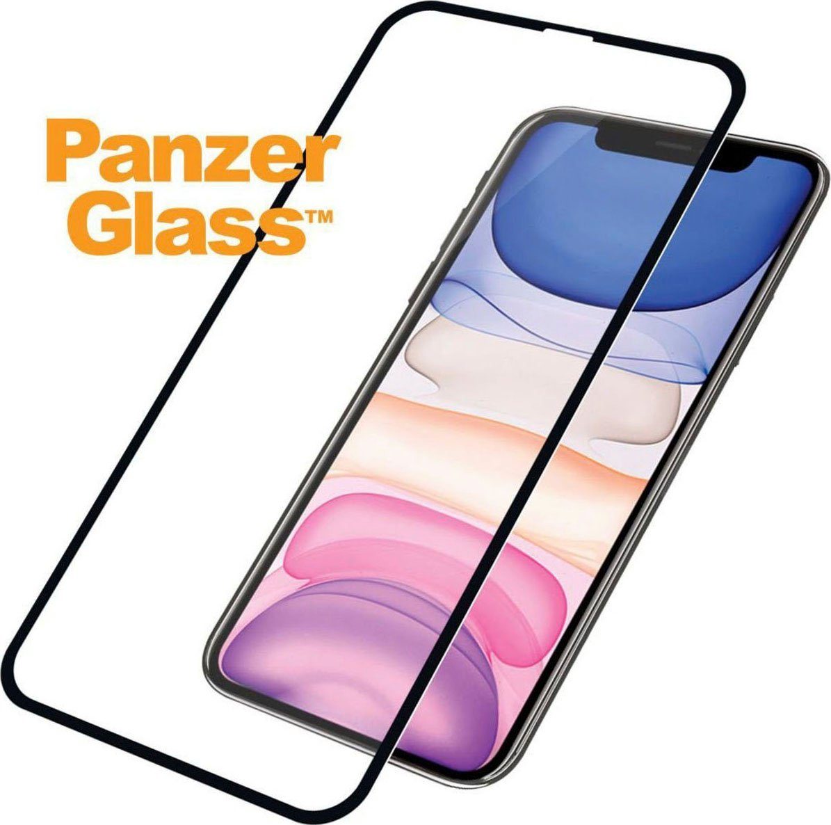 PanzerGlass Displayschutzglas Edge to Edge Apple iPhone 11, XR CaseFriendly für Apple iPhone 11, Apple iPhone XR