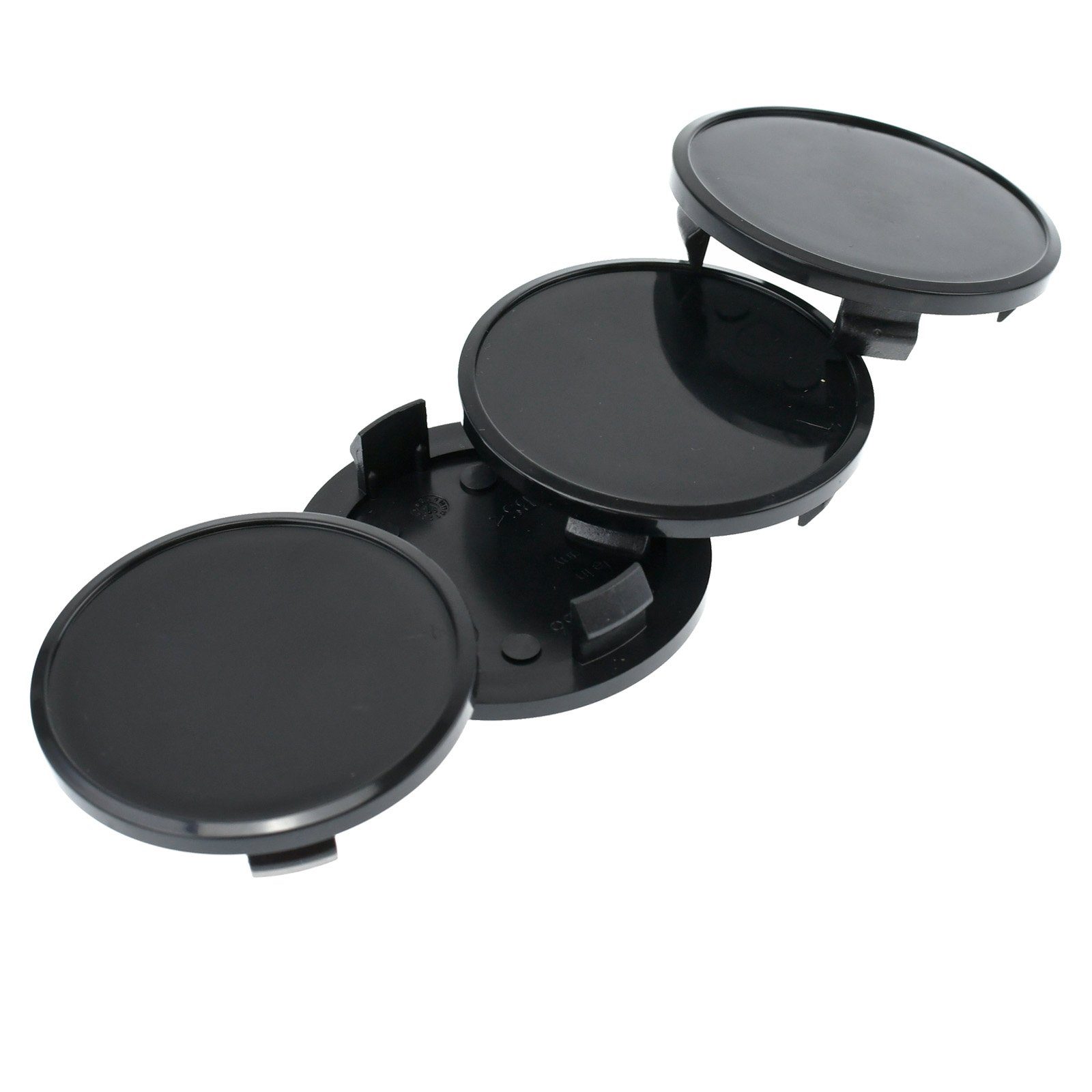 BRANDT AUTOMOTIVE Wheel Cap 4x 65.8mm Hub Caps Wheel Center Caps Black Flat for VW BEETLE EOS