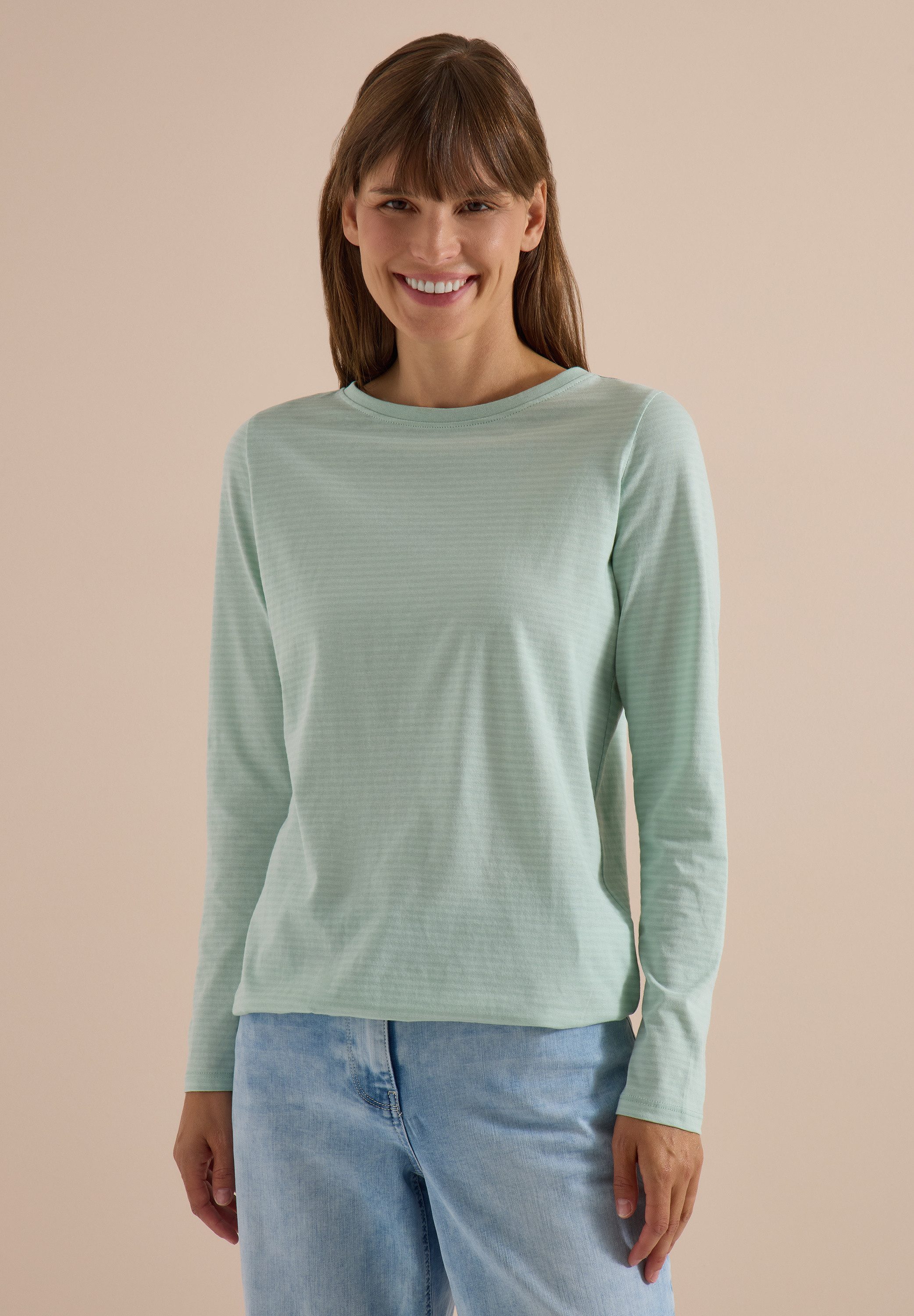 CECIL Langarmshirt im soften Baumwoll-Mix