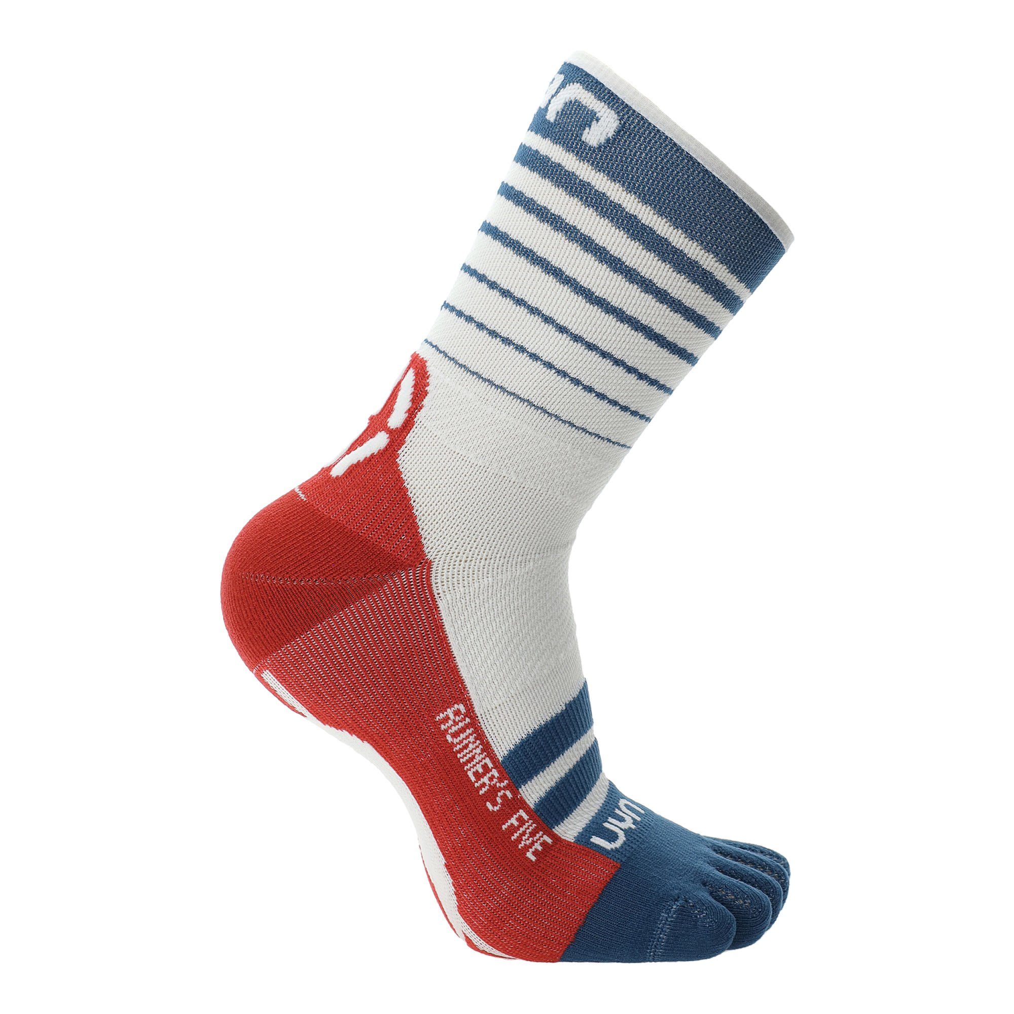 M UYN Uyn Socks Thermosocken - Runner's Blue Red Blue - White Herren Five