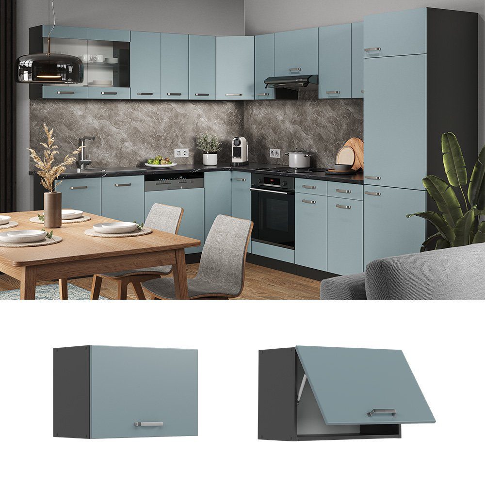 Vicco Hängeschrank R-Line, Blau-Grau/Anthrazit, 60 cm günstig online kaufen