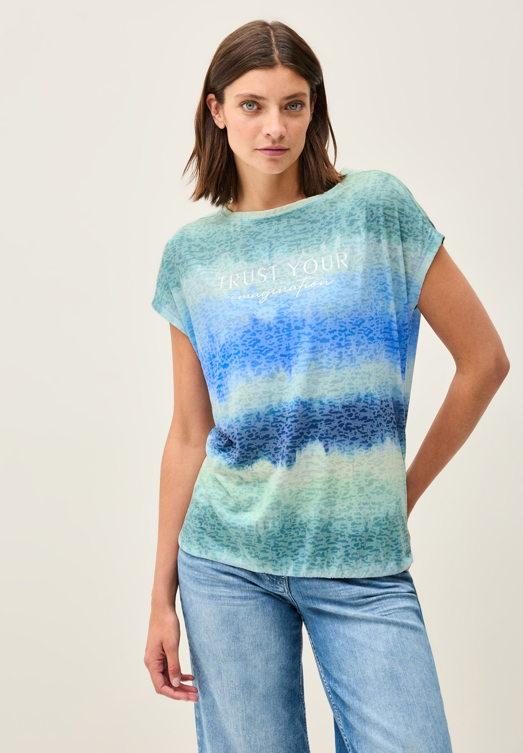 CECIL Print-Shirt mit Glitzer-Wording-Print günstig online kaufen