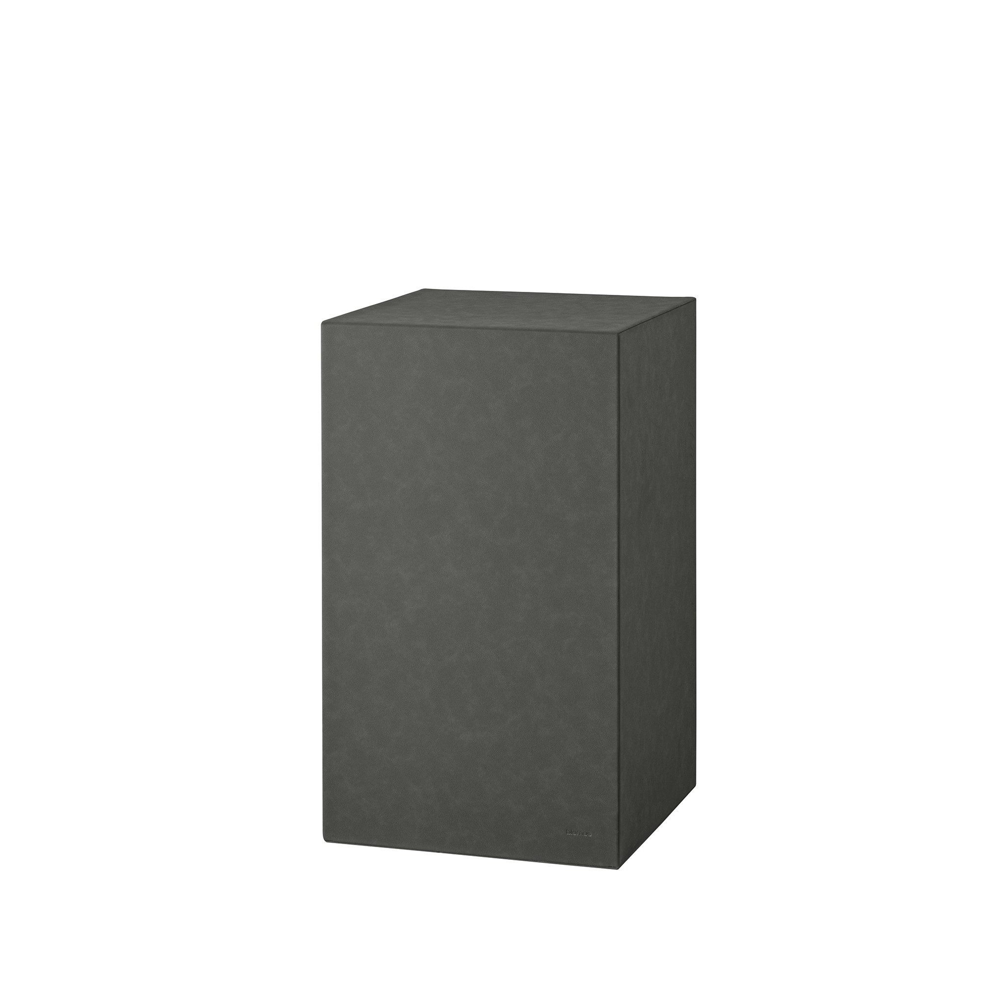 blomus Podest -SAHLA- Dekopodest, Sockel, Wohnaccessoire: Modernes Design, (1-St), Dekopodest, PU-Lederbezug, Stabil, 10kg belastbar