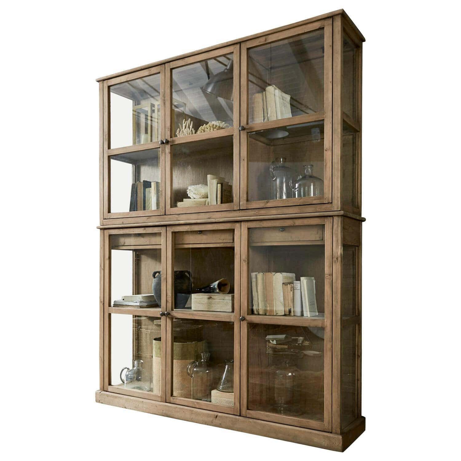 Mirabeau Vitrine Schrank Blaise antikbraun