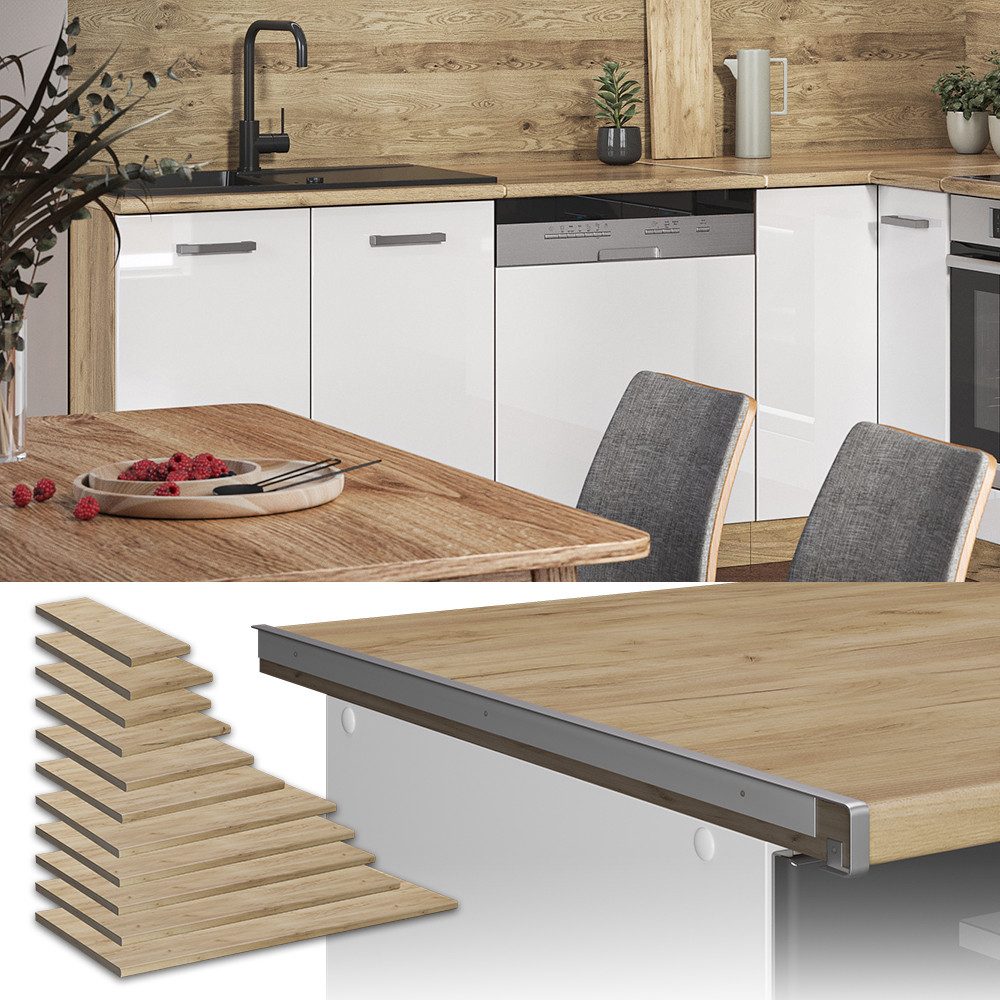 Vicco Unterschrank R-Line, Goldkraft Eiche, 100 cm günstig online kaufen