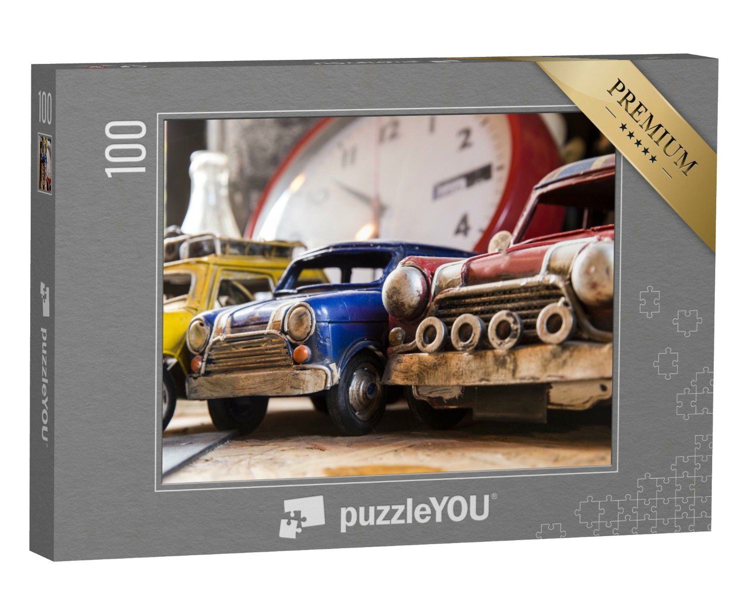 puzzleYOU Puzzle Spielzeugautos aus vergangenen Zeiten, 100 Puzzleteile, puzzleYOU-Kollektionen Nostalgie