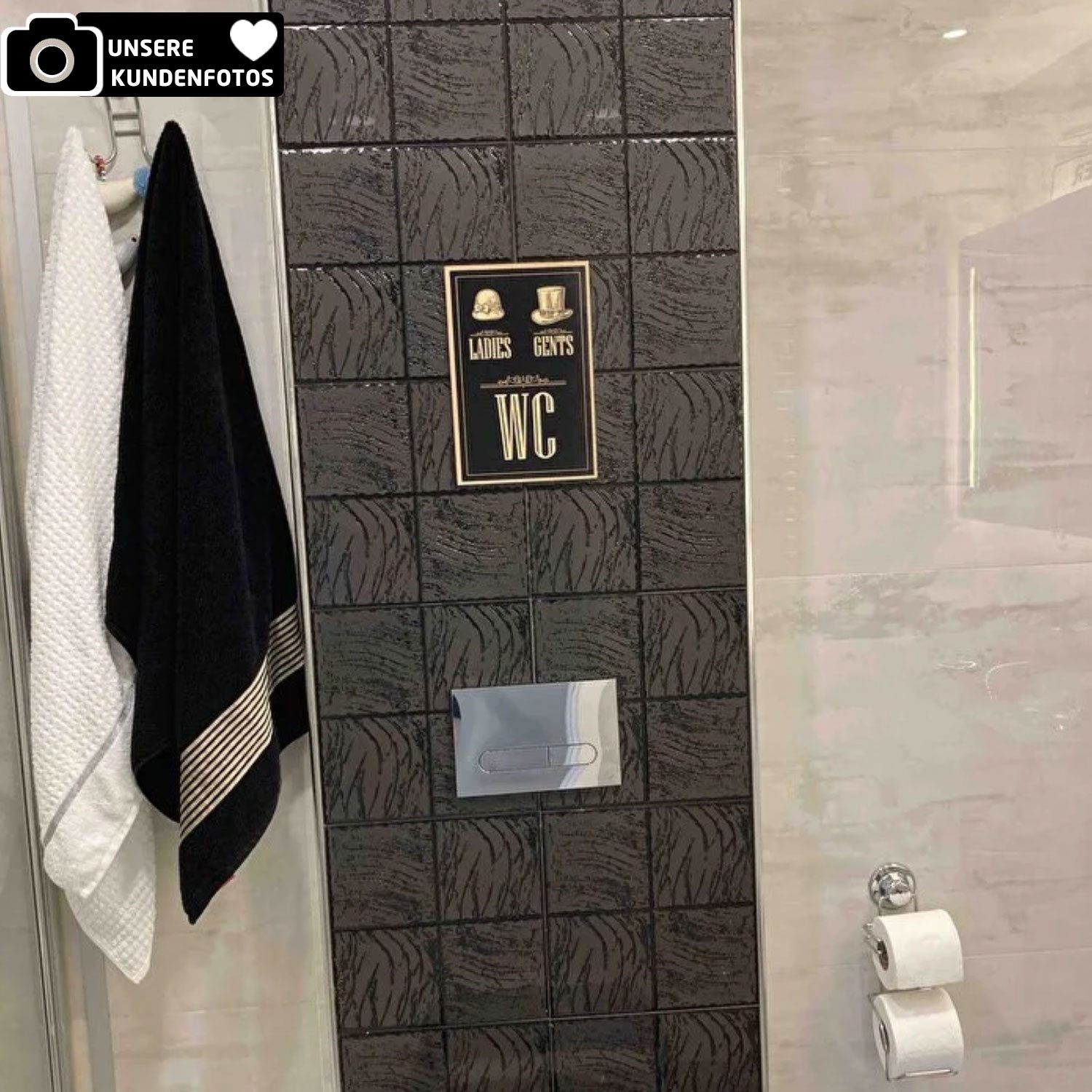 Jungengel Wandbild Wandposter 20x30cm WC Ladies & Gents Türschild Schild Toilettenschild, (1 St), Einfache Wand- & Türanbringung, Vintage & Retro Design