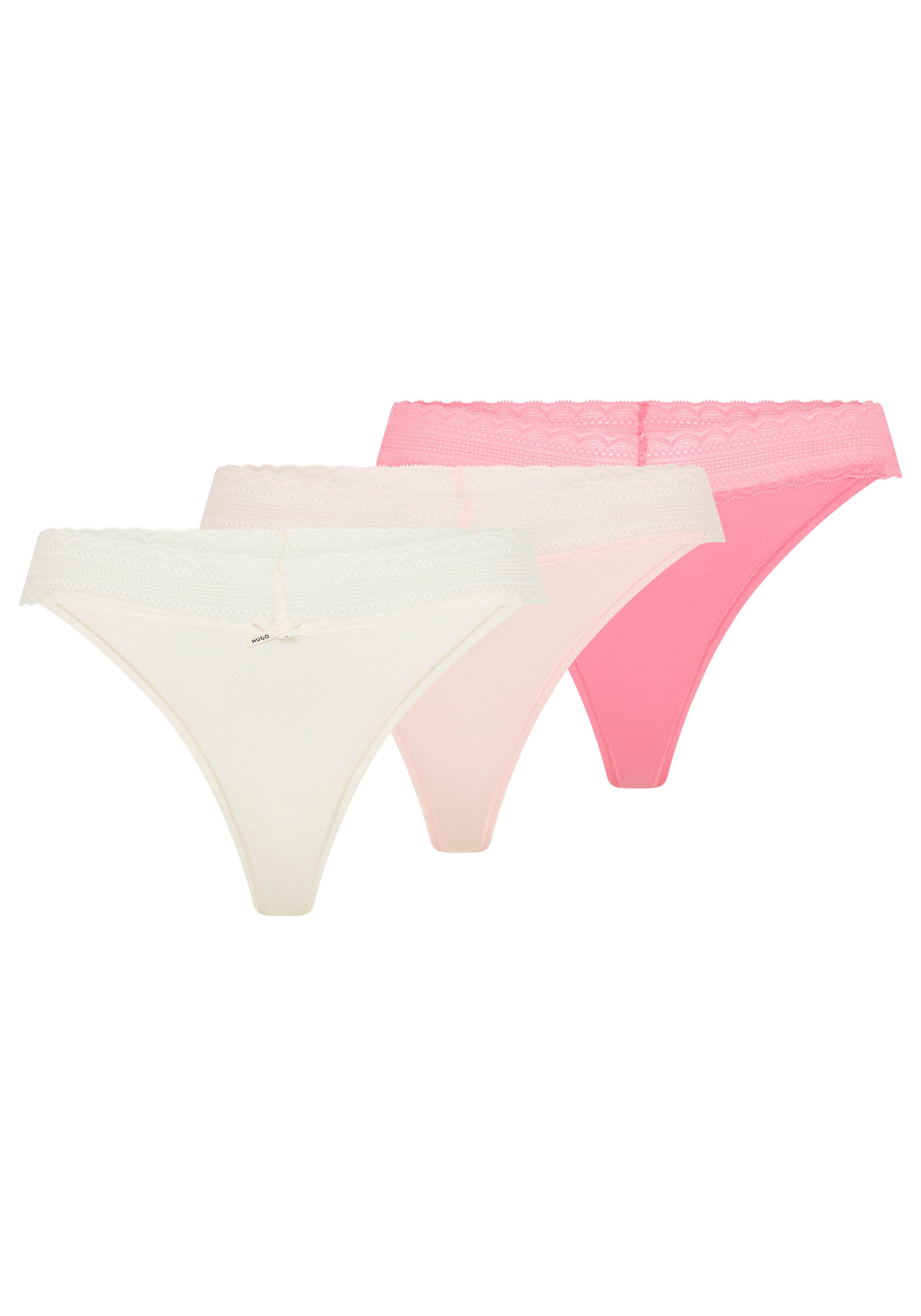 HUGO String Lace (Packung, 3-St) mit Spitzeneinsatz günstig online kaufen