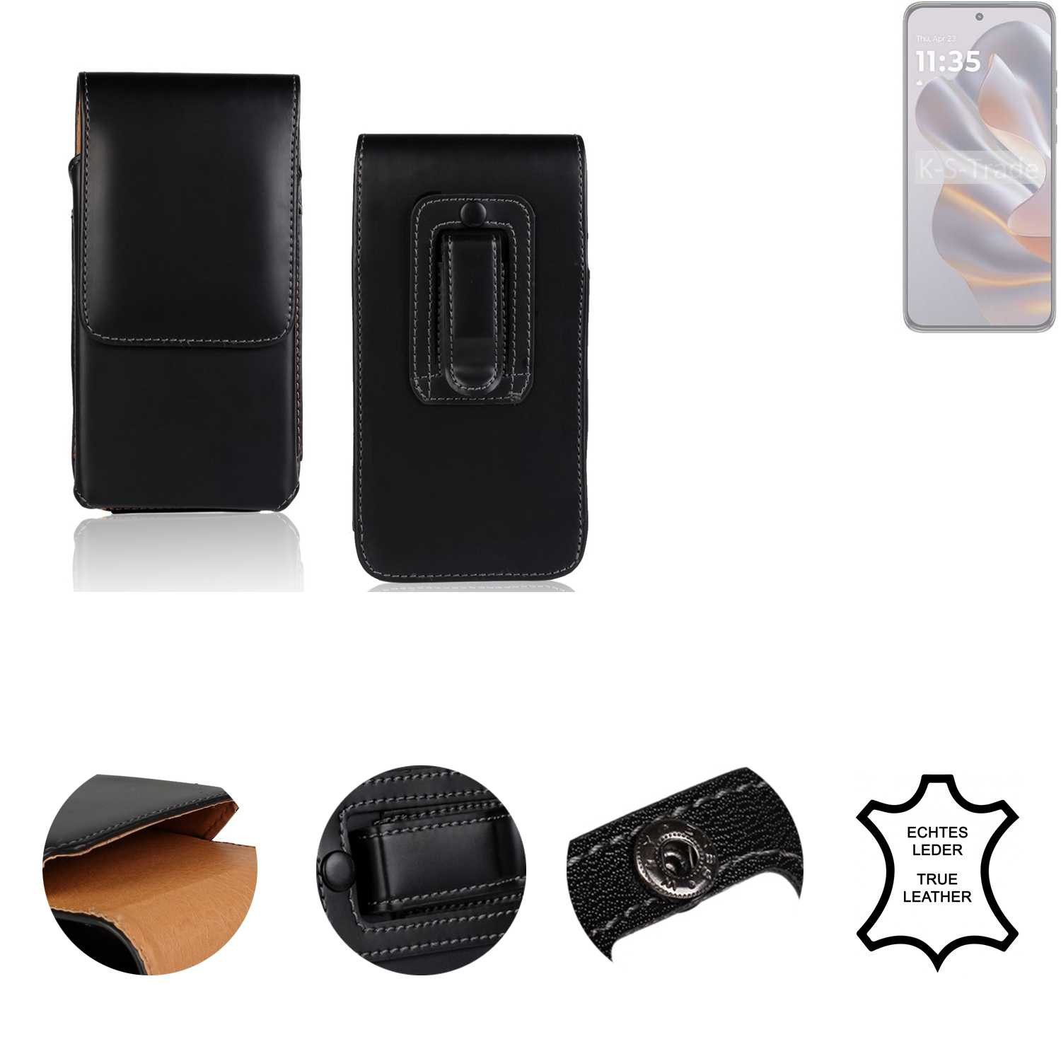 K-S-Trade Handyhülle für Motorola Edge 50 Neo, Holster Gürteltasche Handy Hülle Schutzhülle Handyhülle Leder