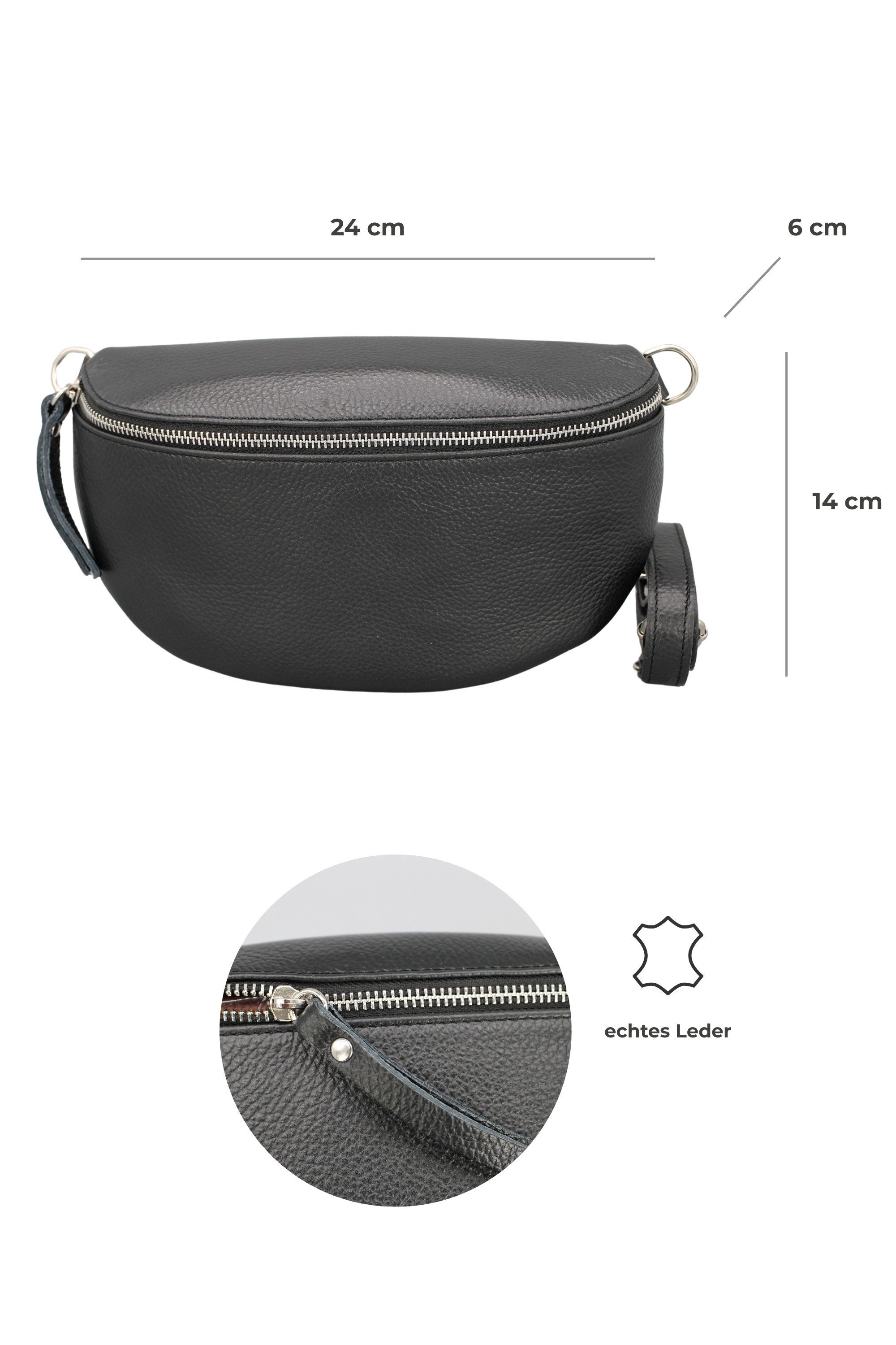 BRISE TASCHE Schultertasche Seda Echtledertasche mit 2 Riemen, vielseitig tragbar, echtes Leder, hergestellt in Italien