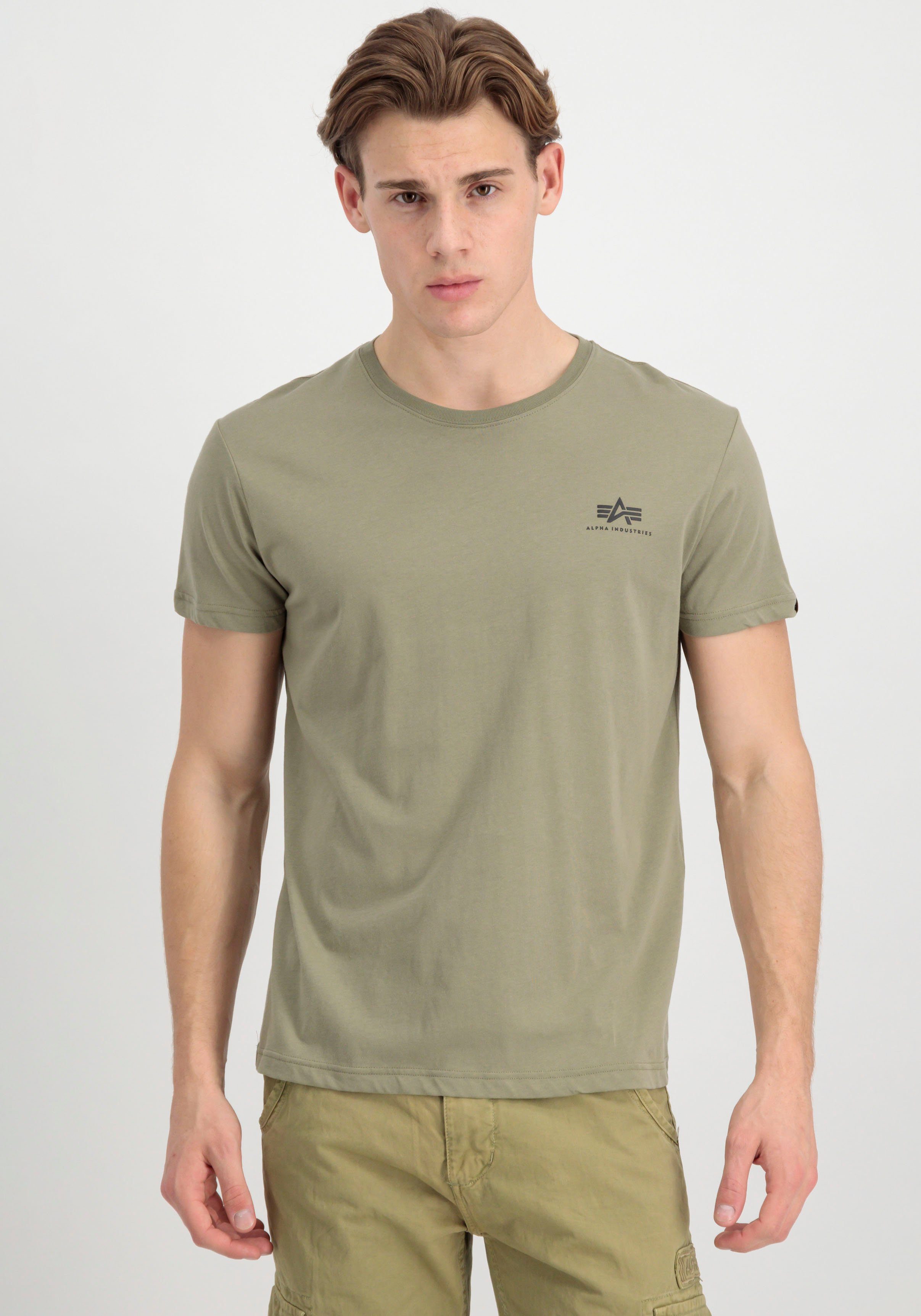 olive Industries Rundhalsshirt Backprint T Alpha