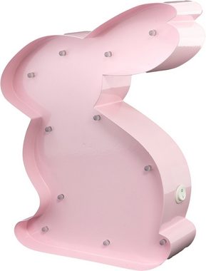 MARQUEE LIGHTS LED Dekolicht Rabbit, LED fest integriert, Warmweiß, Wandlampe, Tischlampe Rabbit mit 11 festverbauten LEDs - 15x23 cm
