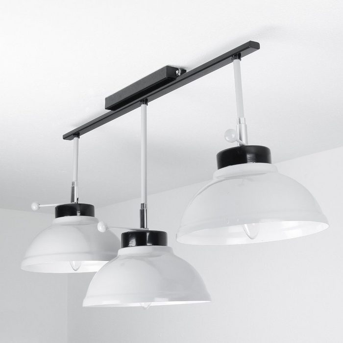 Licht-Erlebnisse Deckenleuchte FACTOR GREY ohne Leuchtmittel Metall Deckenlampe Grau Industrial Design E27 schwenkbar Küche
