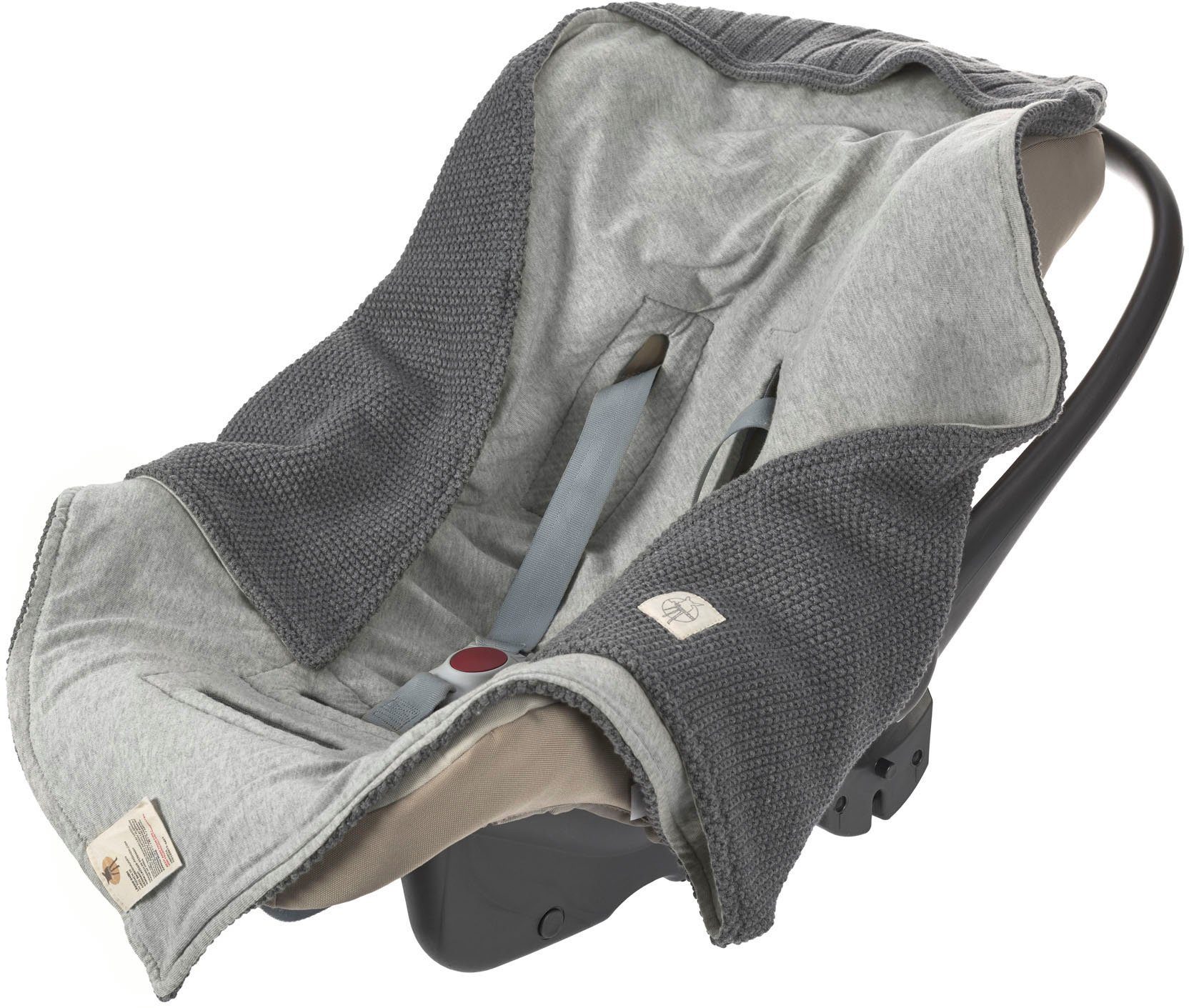 Einschlagdecke Einschlagdecke für Babyschale, anthracite, LÄSSIG, GOTS made with organic materials, zertifiziert durch BCS 27262