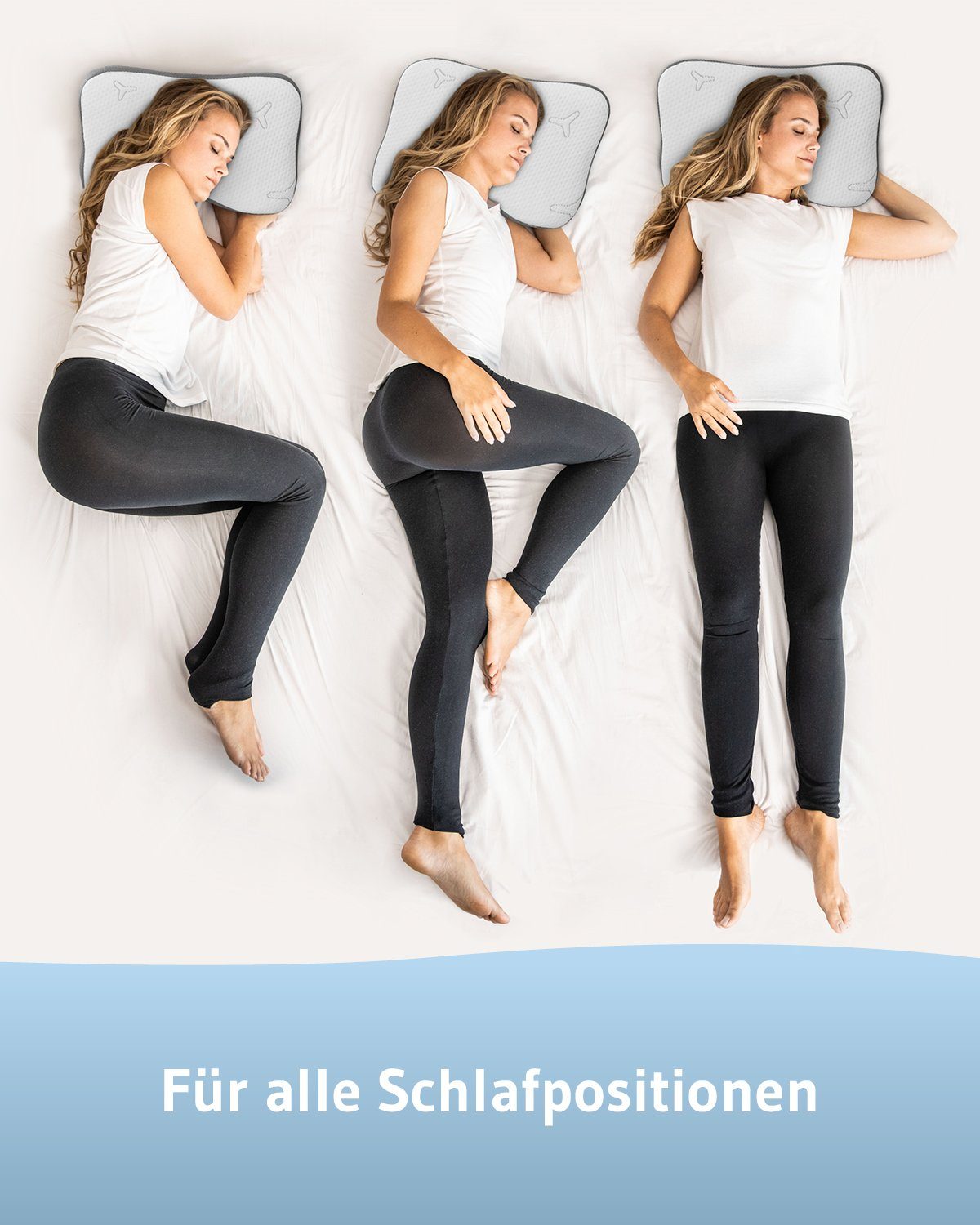 Third of Life Kopfkissen Nackenstützkisssen ReCharge Intense, Bezug: Intense Bezug, Bambus-Aktivkohle Memory-Foam, Intense-Technologie für tieferen Schlaf