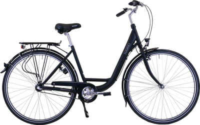 HAWK Bikes Cityrad HAWK City Wave Premium Black, 3 Gang Shimano Nexus Schaltwerk