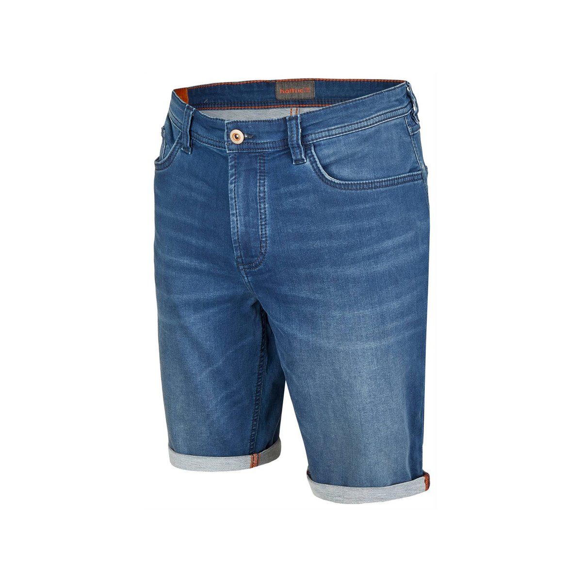 Angabe) blue (1-tlg., regular mittel-blau mid Cargoshorts keine Hattric