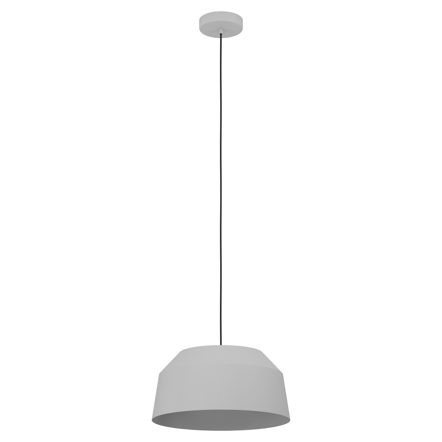 EGLO Pendelleuchte CONTRISA, 1-flammig, Grau, Stahl, Ø 38 x H 110 cm, ohne Leuchtmittel