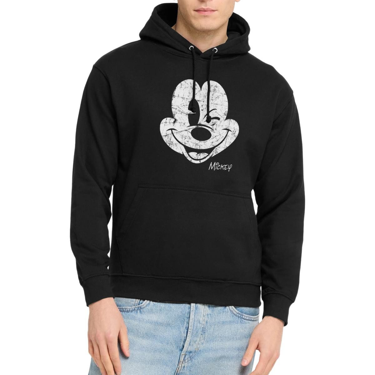 Spreadshirt Hoodie Mickey & Minnie Retro Mickey Mouse Zwinkernd Unisex Hoodie (1-tlg)