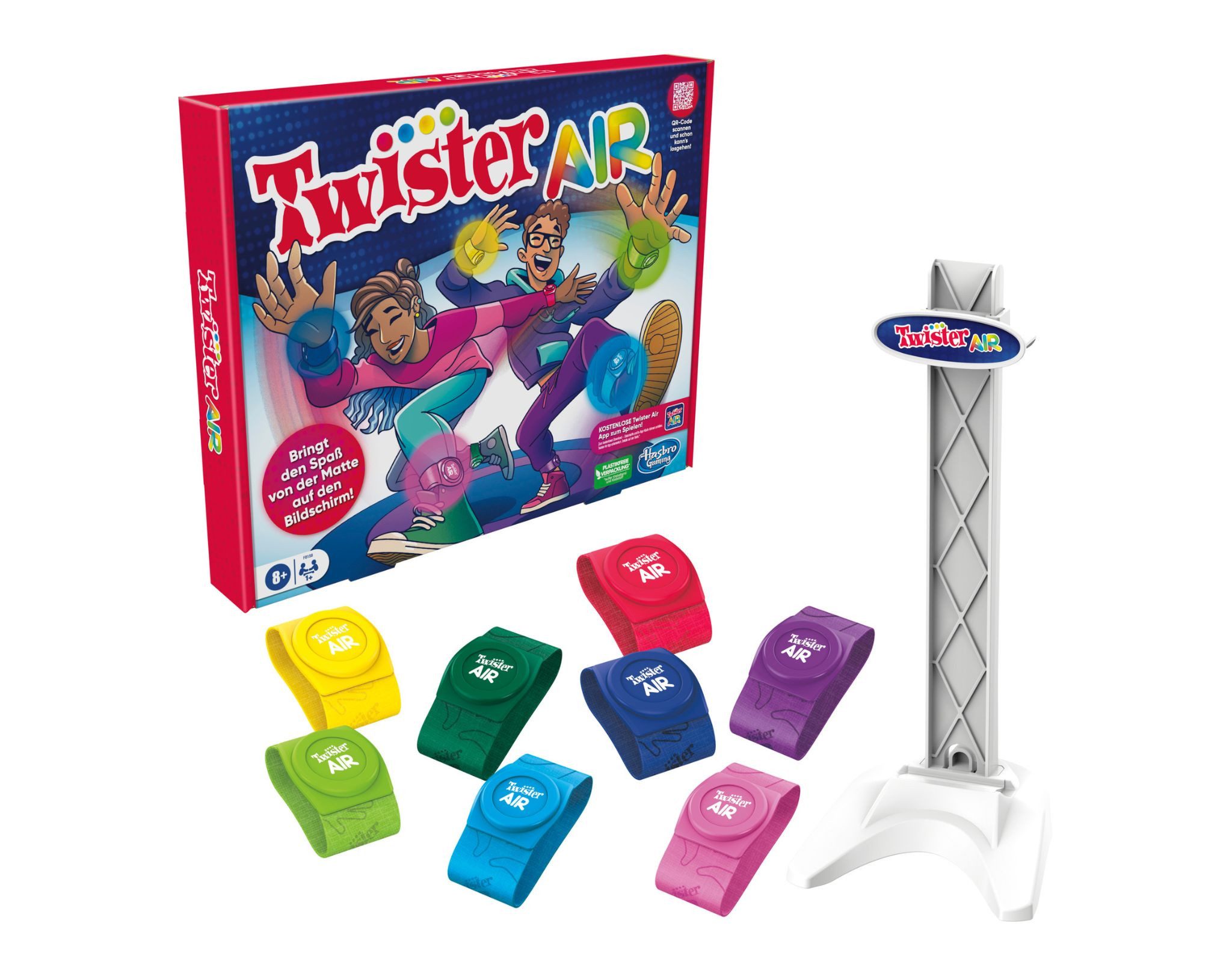 Hasbro Spielesammlung Twister Air Gesellschaftsspiel Bewegung App Partyspiel ab 8 Jahren, Twister Air