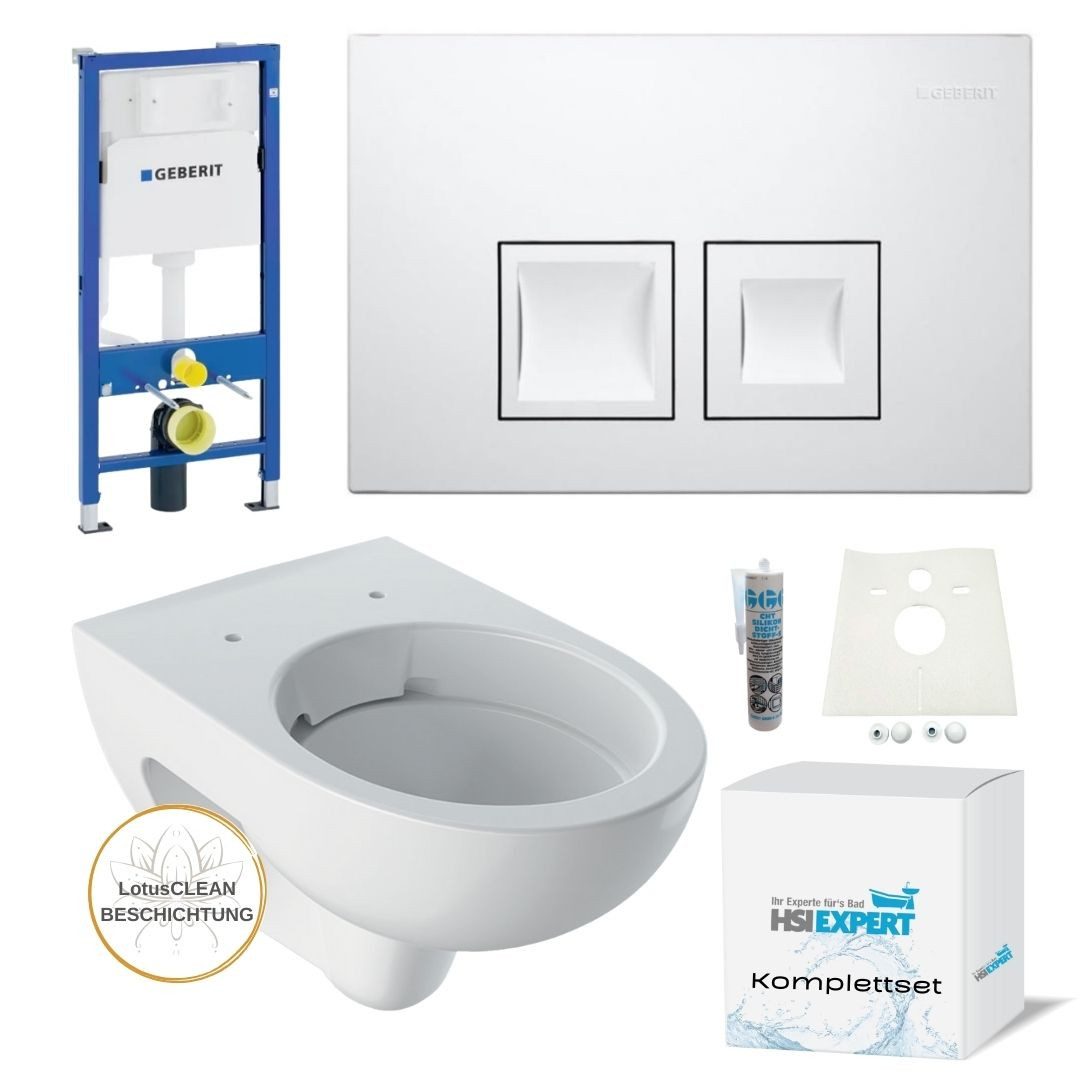 GEBERIT Vorwandelement WC Geberit Spülkasten Geberit Renova WC spülrandlos, Spar-Set
