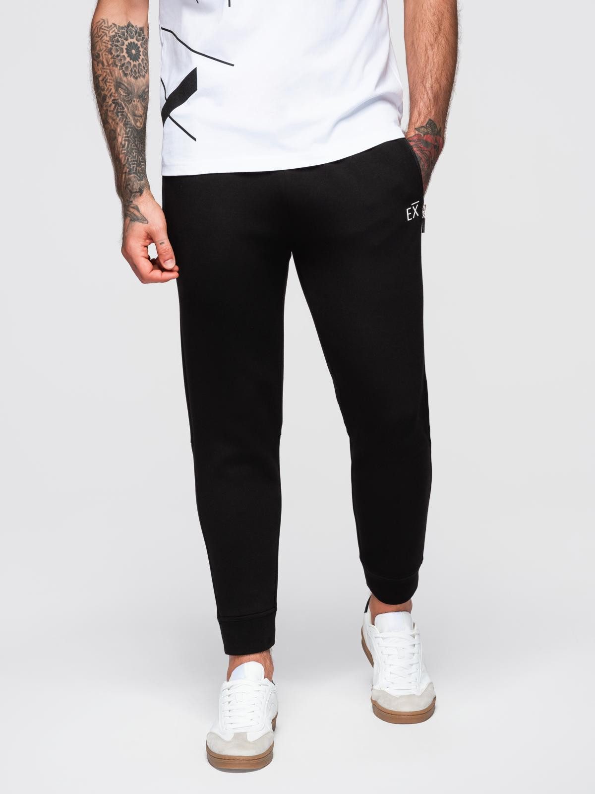 OMBRE Sweathose Jogginghose mit Bündchen und gummiertem Print