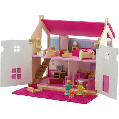 Kinder Puppenhaus Puppenvilla Dollhouse Spielhaus Lernspielzeug Geschenk 5Zimmer 