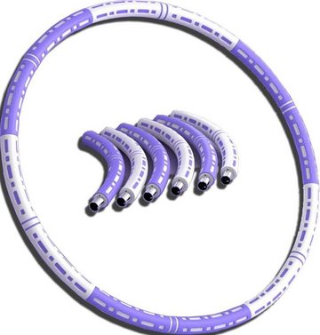 SHG Hula-Hoop-Reifen Fitness für Erwachsene Edelstahlkern mit Schaumstoffmantel, Fitness Reifen, Hula Hoop Reifen, 6 - teilig