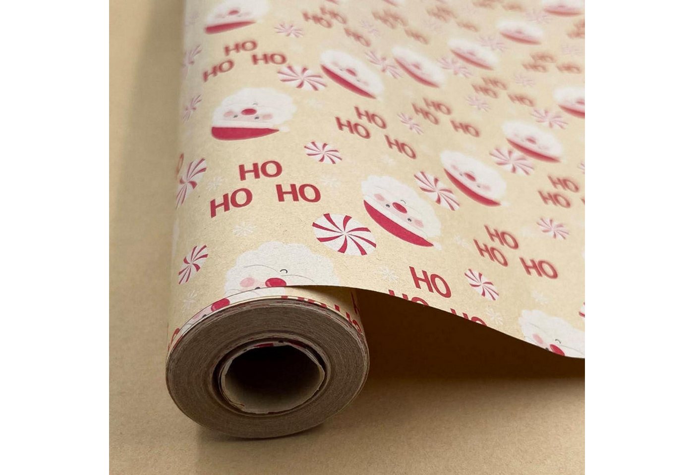 Thumbnail - LuxusKollektion Geschenkpapier Weihnachtsgeschenkpapier Rolle 43cm x 15m Santa Claus Xmas Kraft