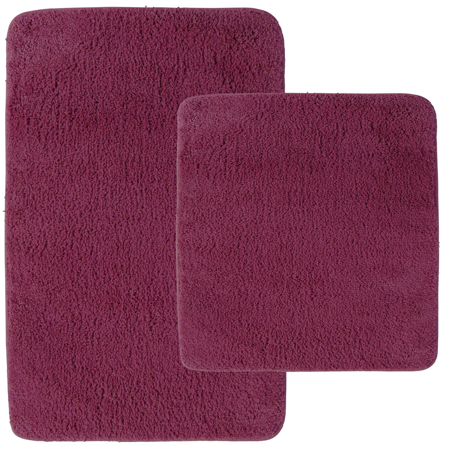 NYVI Badematte Badematten Set 2 teilig NYVISpa Lasalle Badezimmerteppich Set, Höhe 20 mm, Polyester, Rutschfest, Saugfähig, Schnell Trocknend, Fußbodenheizung geeignet