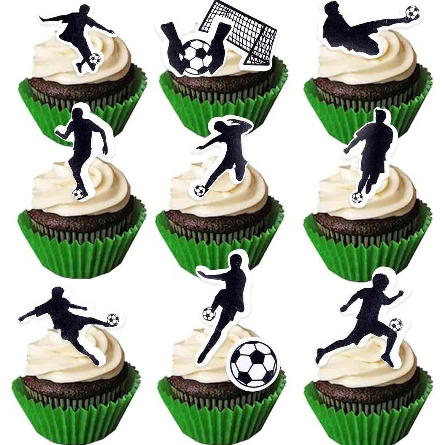 LuxusKollektion Streudeko Tortenaufleger essbar 48 Stück Kuchen Geburtstag Junge Fussball