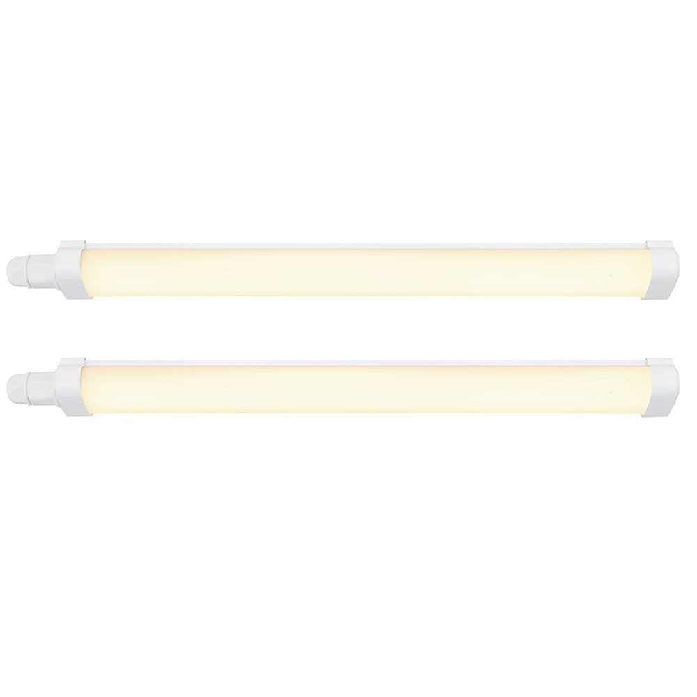 GLOBO LIGHTING LED Unterbauleuchte, LED-Leuchtmittel fest verbaut, Warmweiß, LED Unterbauleuchte Regalleuchte Küchenlampe IP65 Unterbaulampe 2x