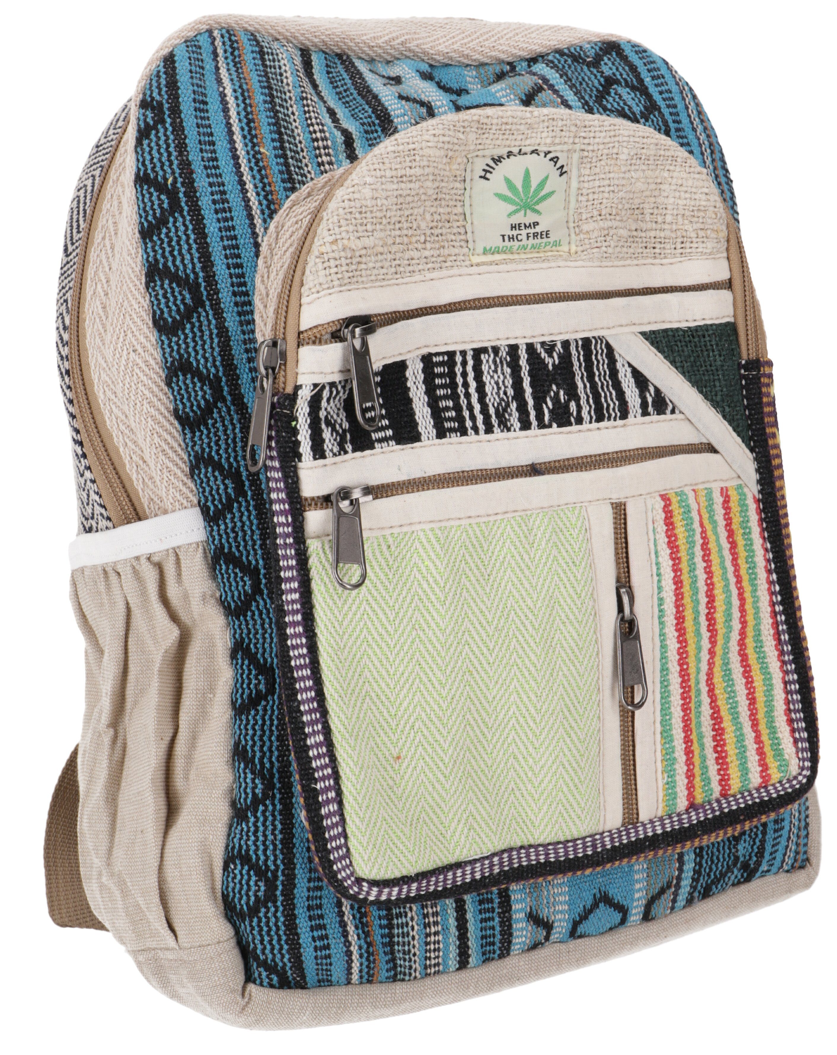 Guru-Shop Freizeitrucksack Bunter Ethno Hanf Rucksack günstig online kaufen