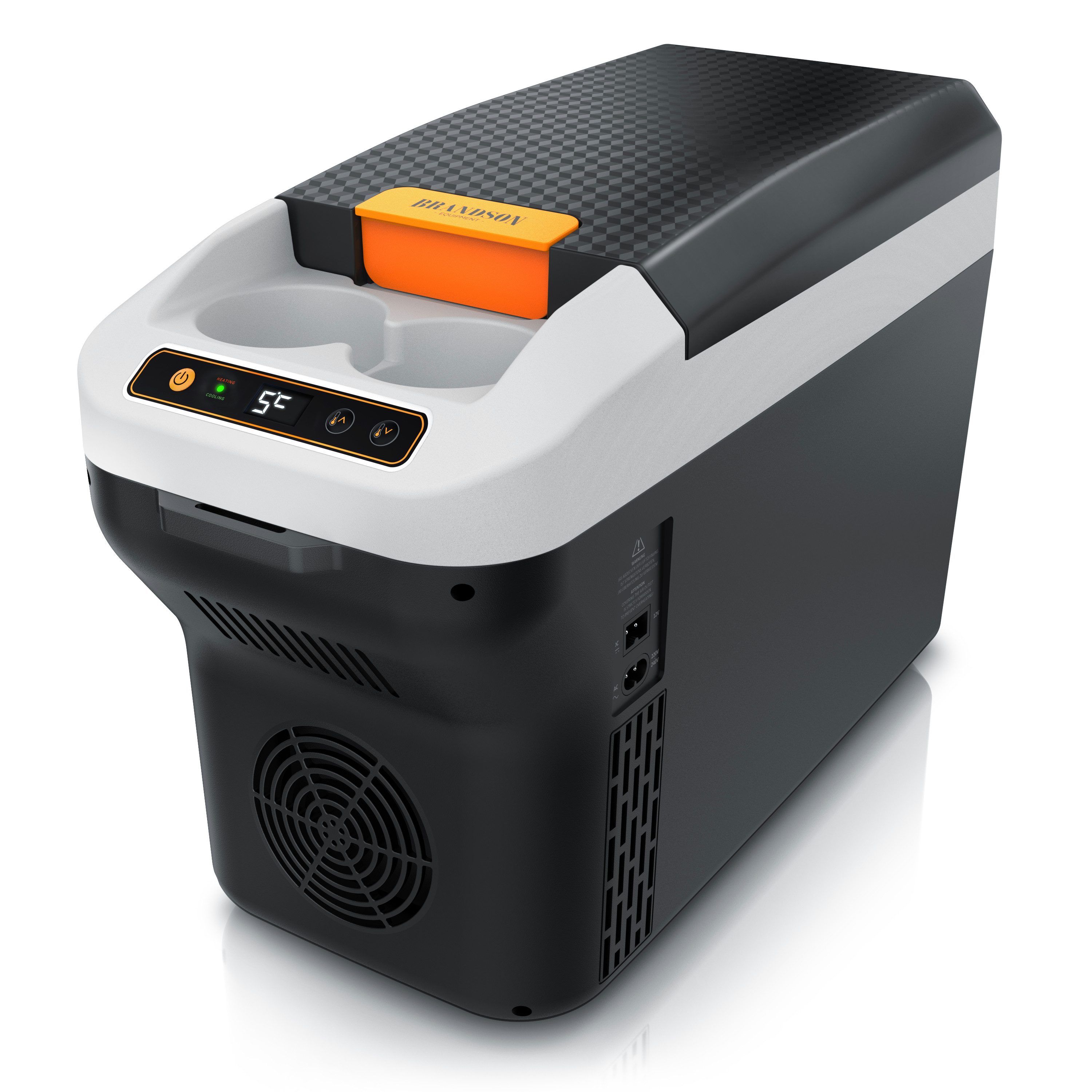 Brandson Elektrische Kühlbox elektrisch, 10L - kühlt & wärmt, 230 V Netzspannung & 12 V KFZ Auto, 10 l, Heizen max. 65°C, Kühlen 20°C unter Umgebungstemperatur