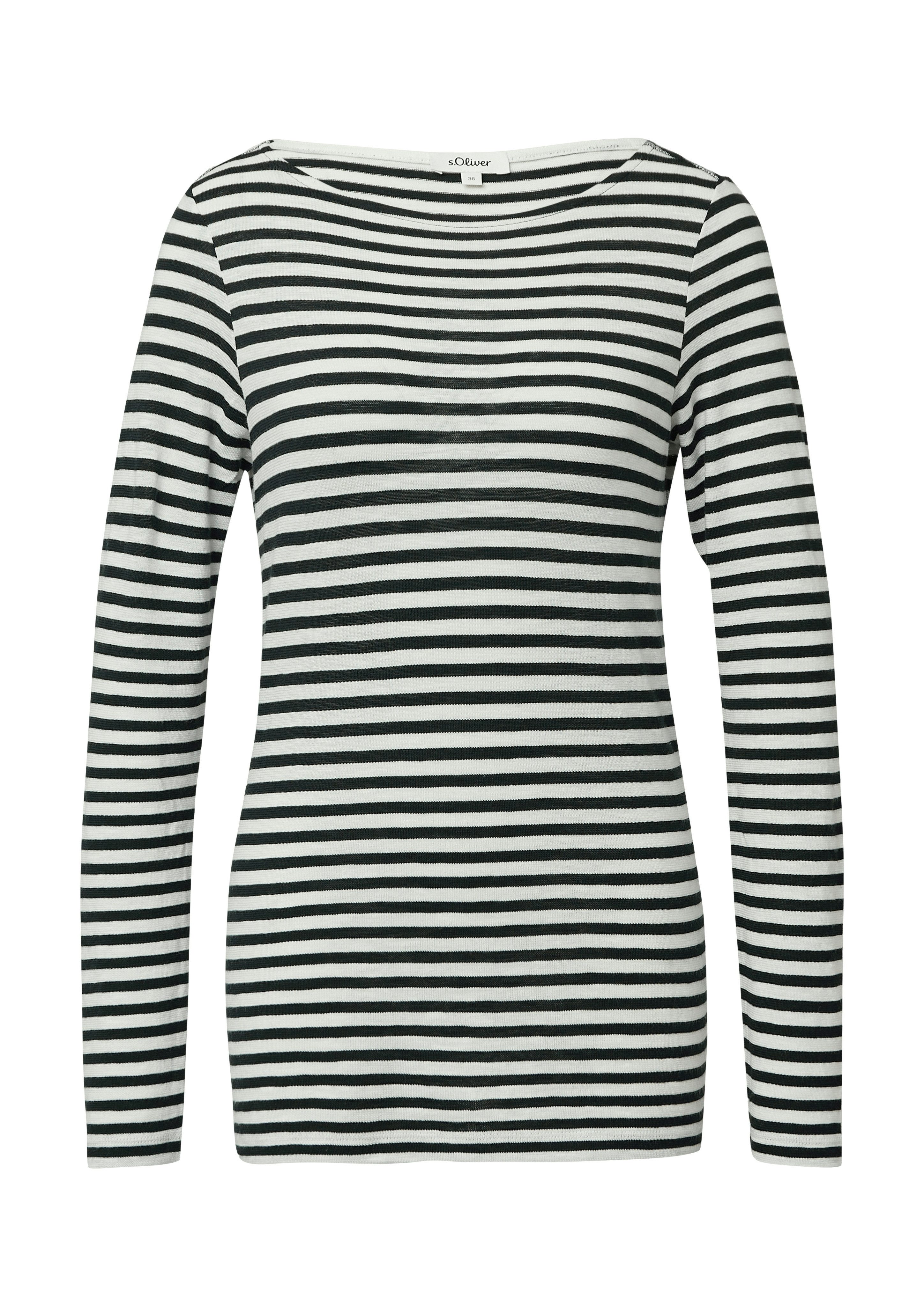 s.Oliver Langarmshirt mit Streifen Muster – Bild 4 von 4
