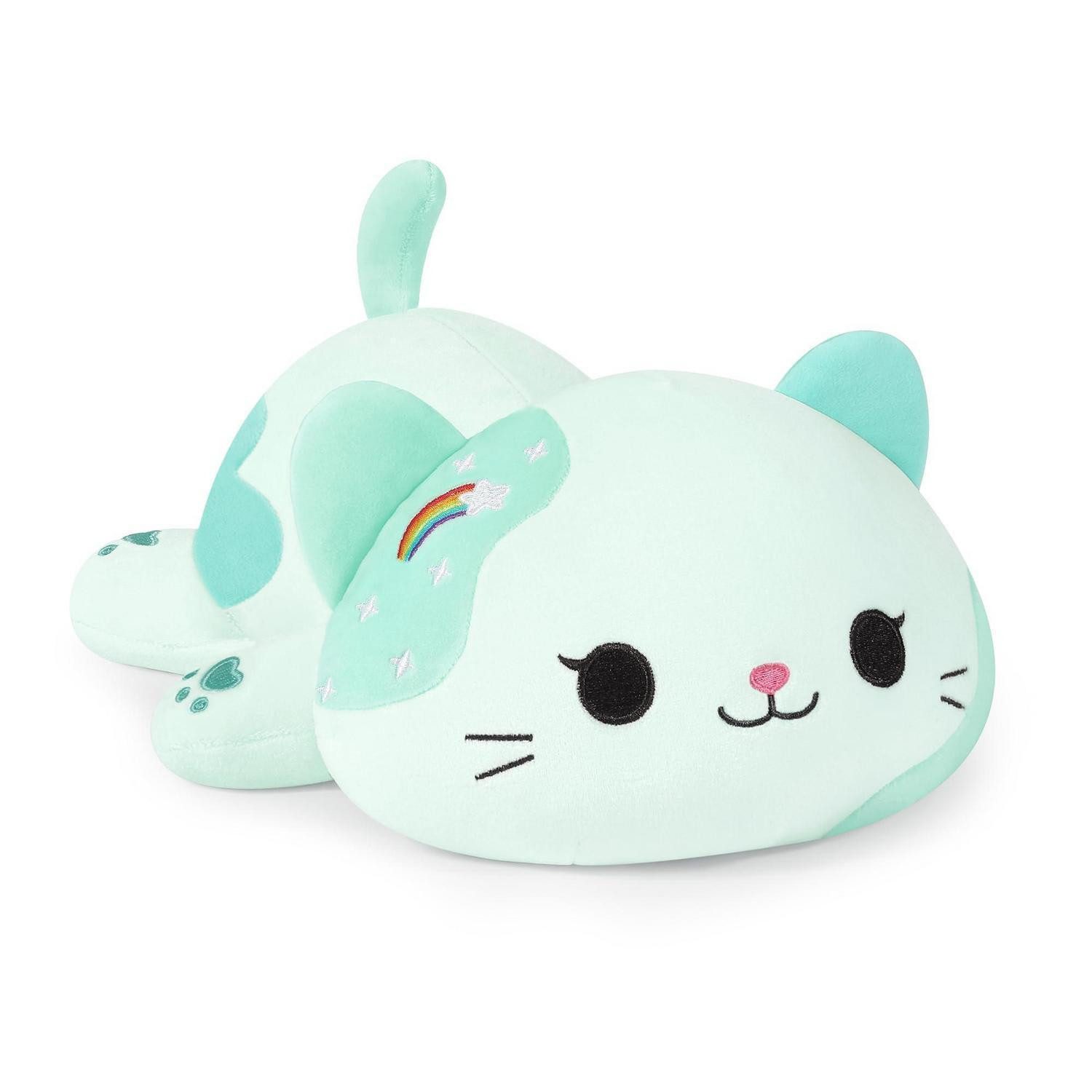 LuxusKollektion Kuscheltier Plüschtier Katze Kuscheltier Stofftier Kawaii Wurfkissen grün 23cm
