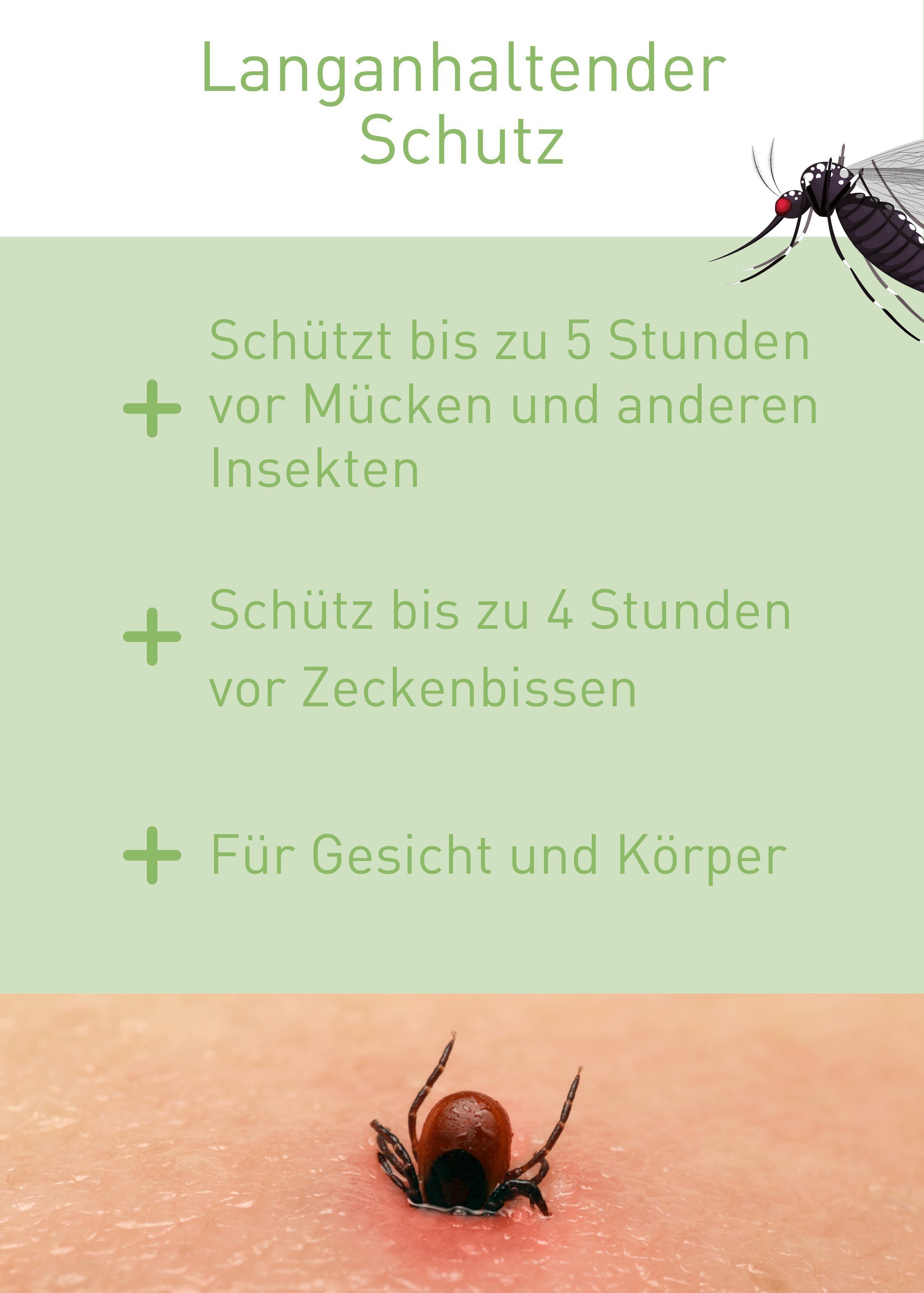 N1 Healthcare Insektenspray N1 Mückenspray, 100ml, 100 ml, Schon für Kinder ab 6 Monaten und bei empfindlicher Haut geeignet