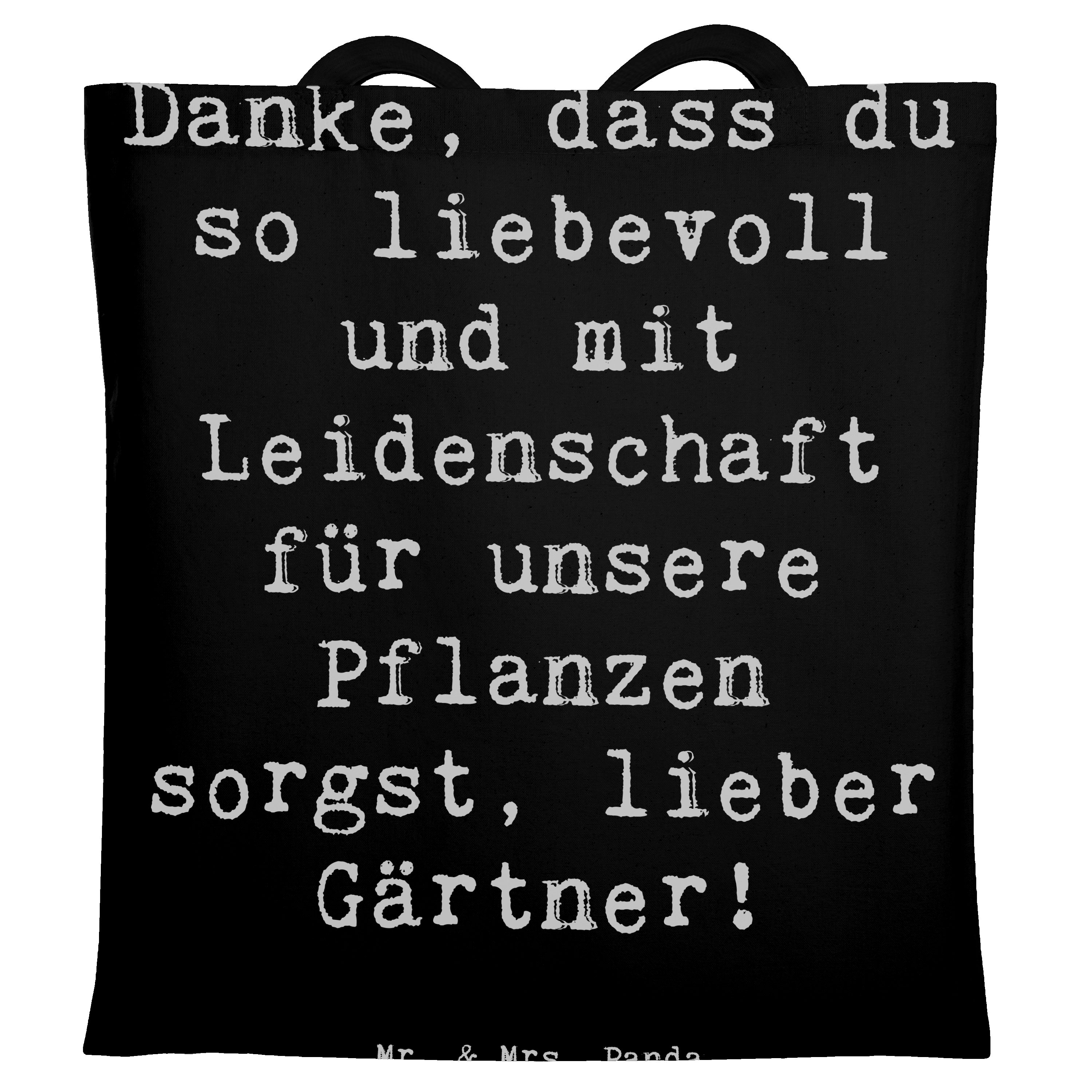 Tragetasche Lieber Gärtner - Schwarz - Geschenk, Leidenschaft, Danke, Jutetasche