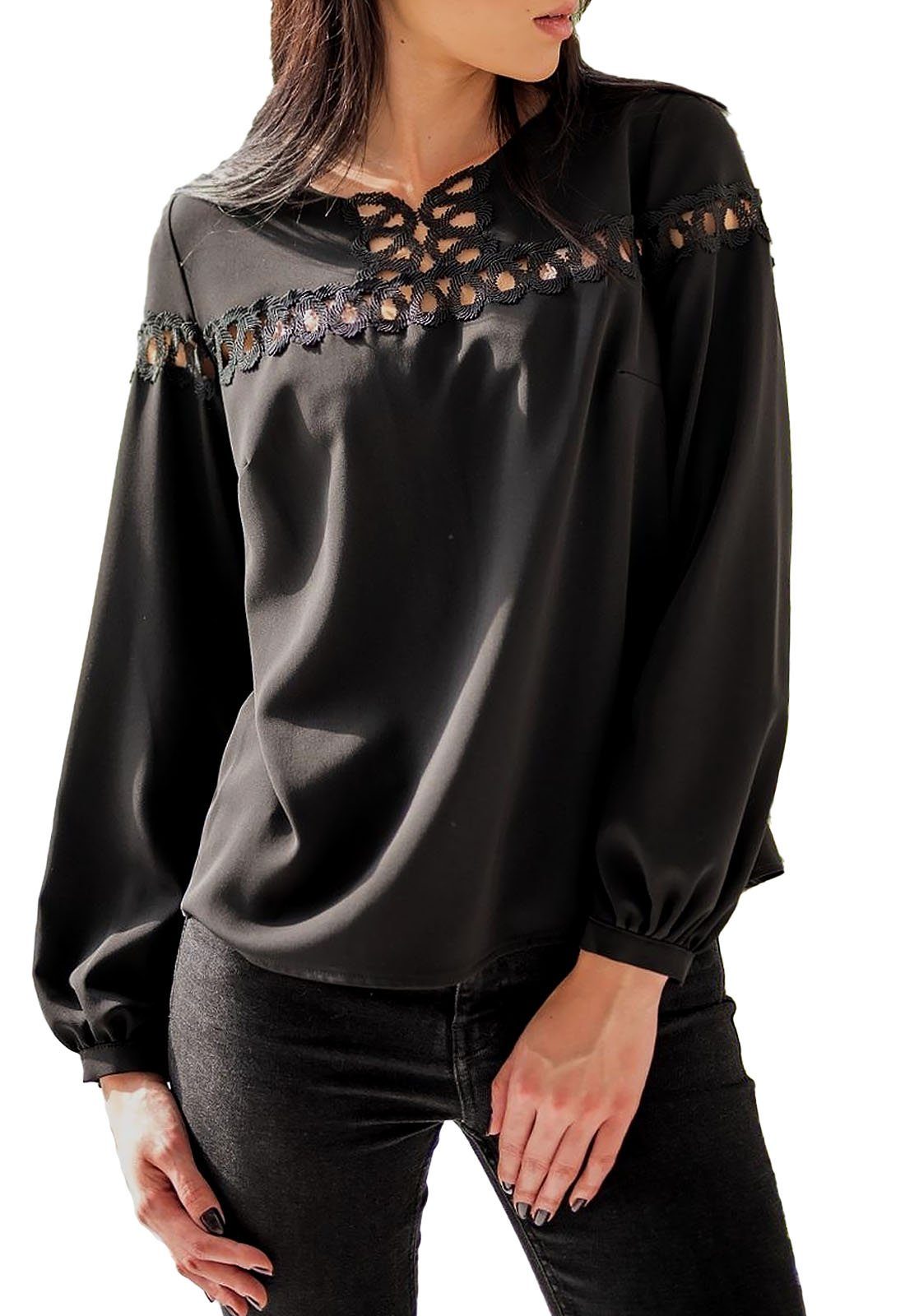 HEVENTON Schlupfbluse mit einzigartigem Muster günstig online kaufen