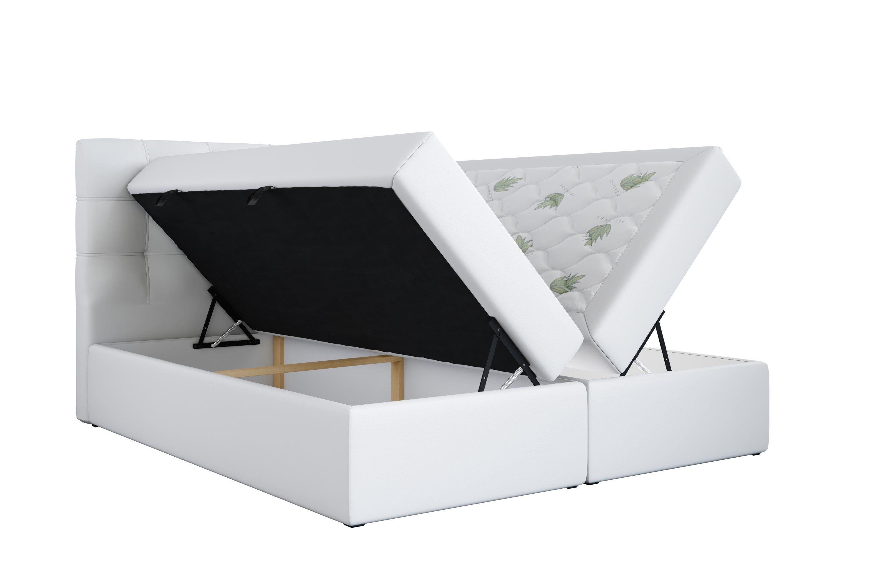Labett Boxspringbett mit Bettkasten & H3/H4 Matratze PREMIUM 10, 160x200 180x200 200x200 (2 Bettkästen, Topper), 7-Zonen Taschenfederkernmatratze H3 oder H4 – Bild 4 von 5