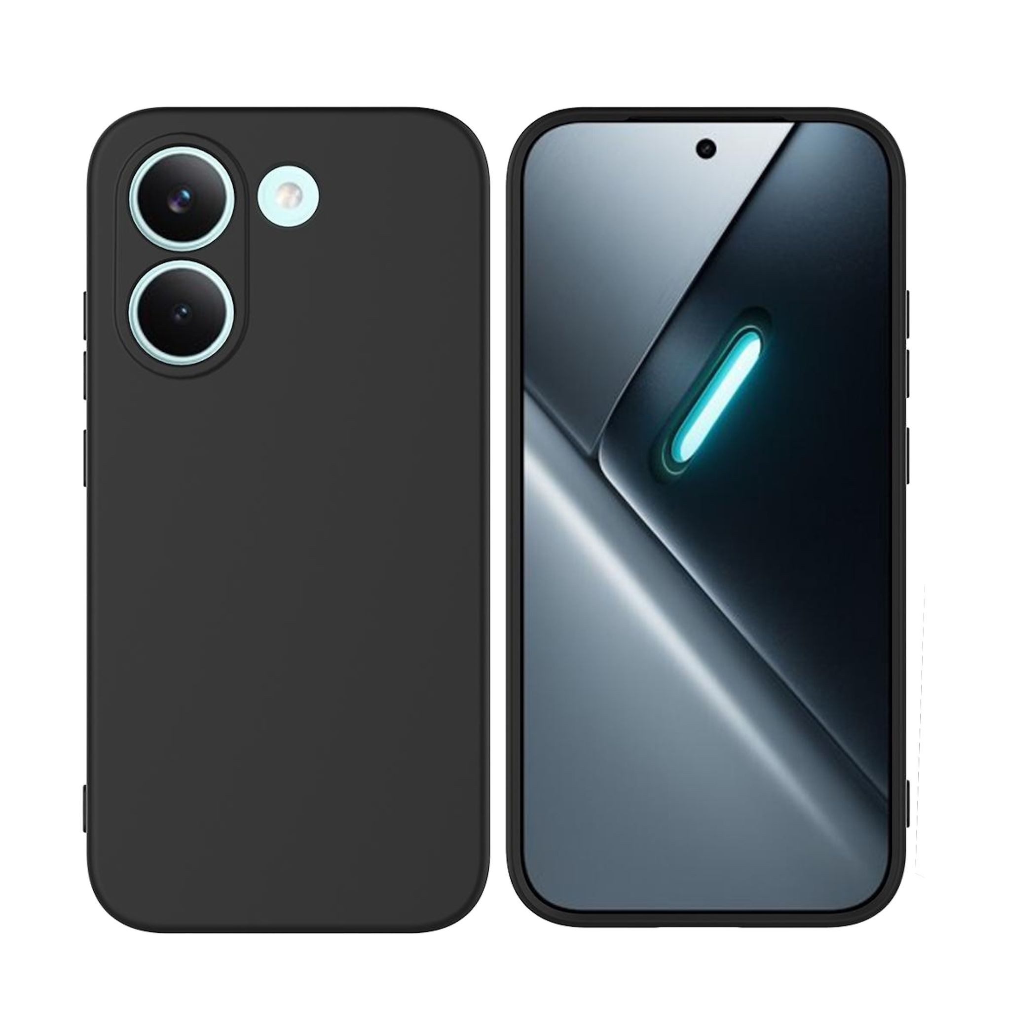 Wigento Handyhülle für Xiaomi Poco X8 Pro TPU Silikon Slim Dünn Flexibel Schwarz 6,59 Zoll, Stilvolle TPU Hülle, präzise Aussparungen, schützend