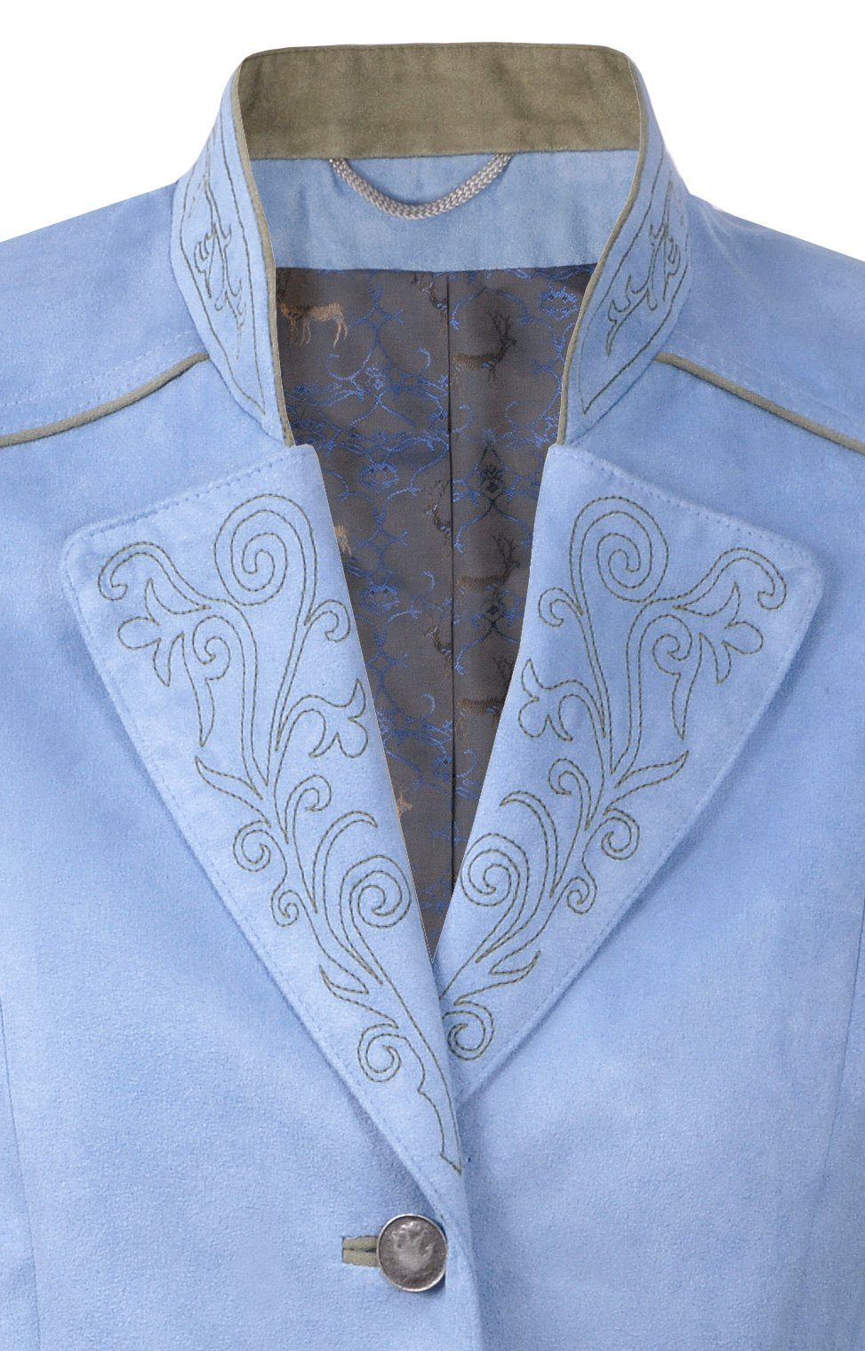 Moschen-Bayern Trachtenjanker PREMIUM Trachtenjacke Trachtenjanker Damen Janker Trachtenblazer Lederimitat Blau Hellblau Janker, Lederimitatjacke, Trachtenblazer, Trachtenjanker, Lederimitat